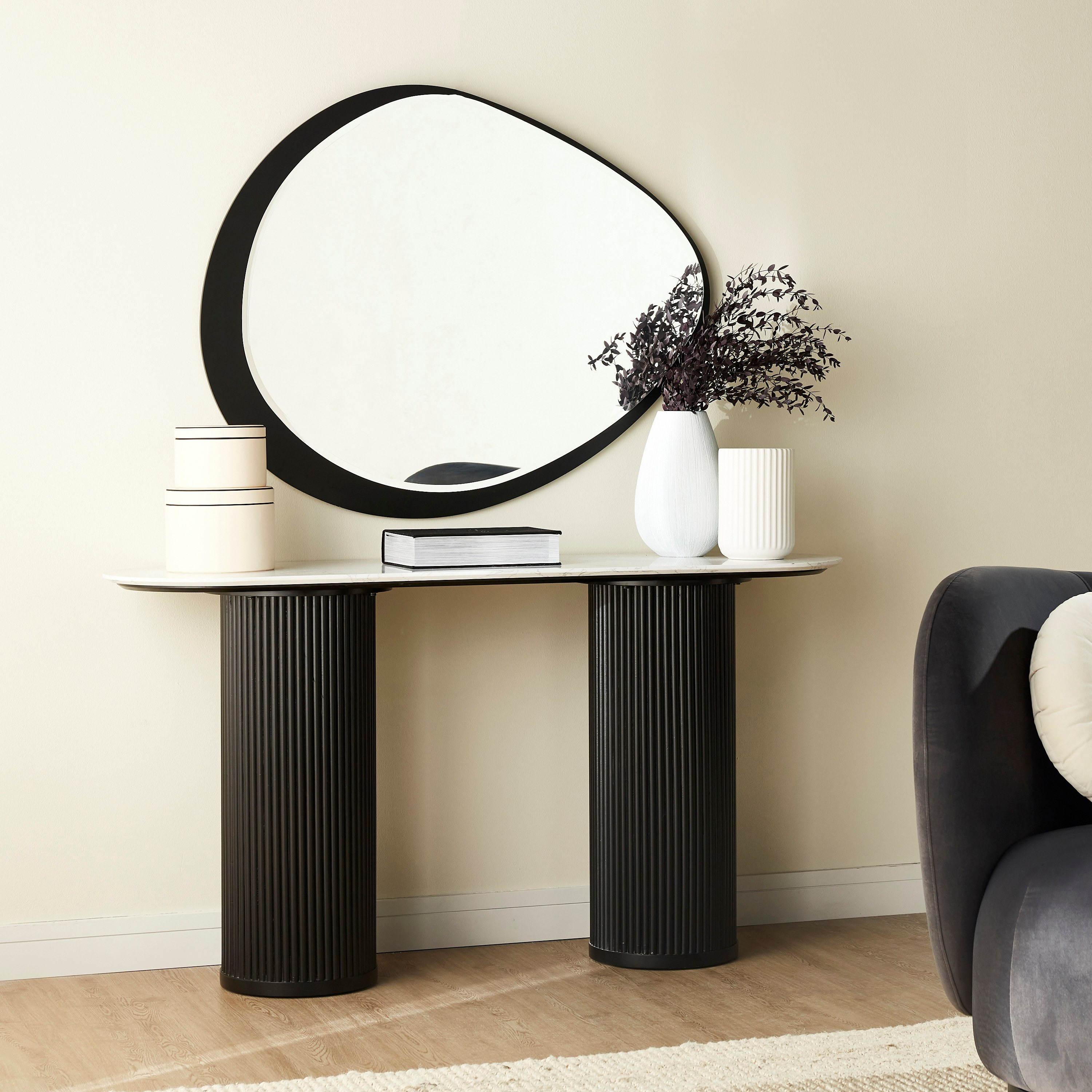 Home center store console table