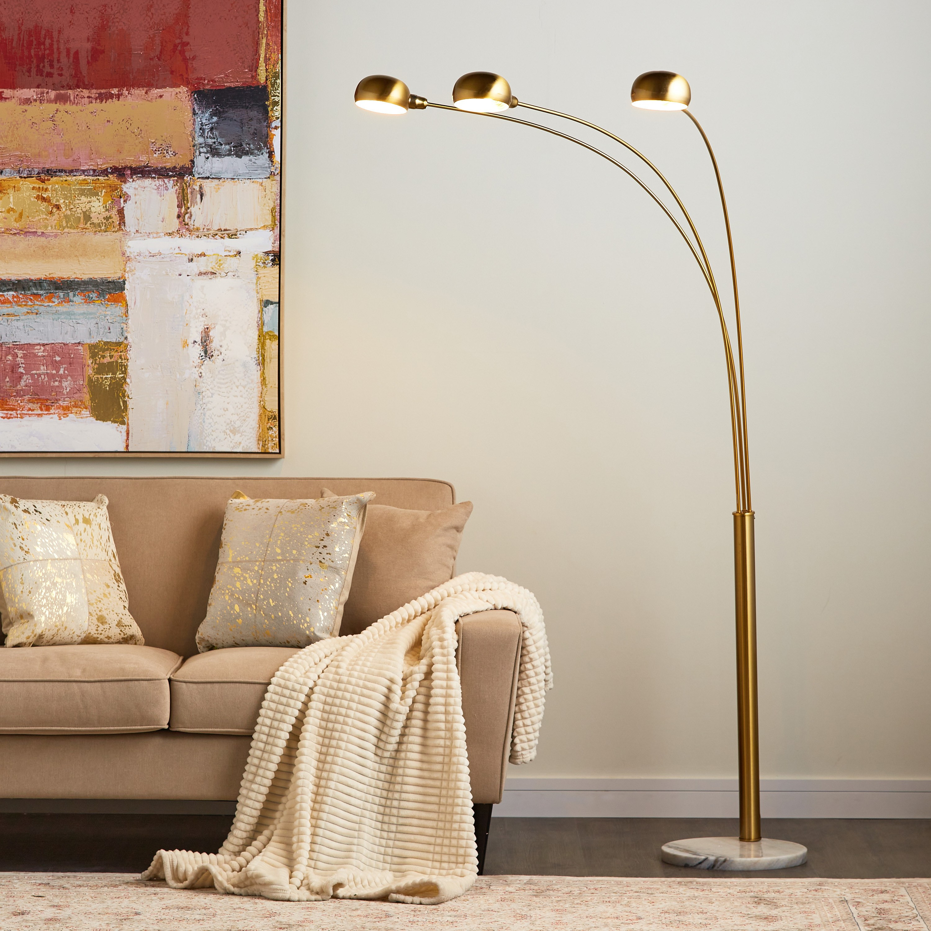 beacon brass floor lamp