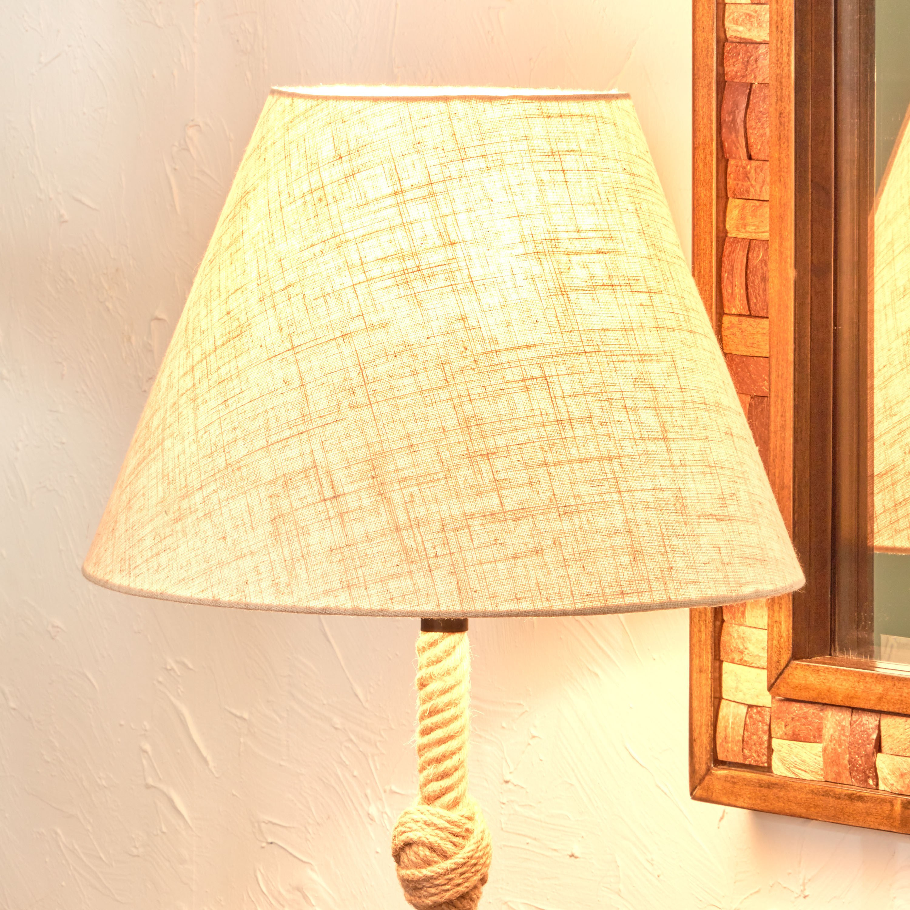 Mix and Match Jute Table Lamp Shade with Reversible Gimble - 27 cm-household-lighting-tableanddesklamps-image-2