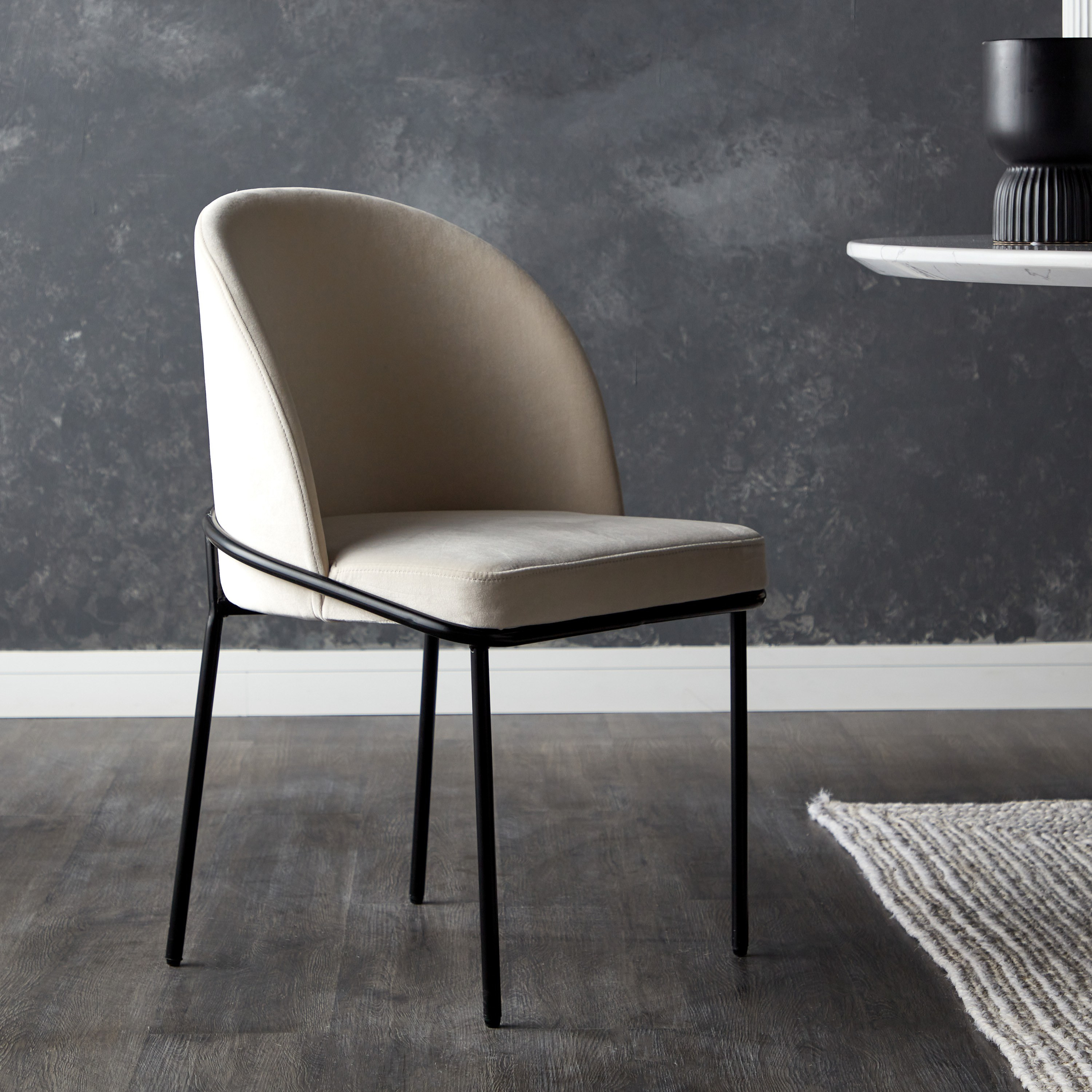 Shop Monochrome Fabric Dining Chair Online Home Centre UAE