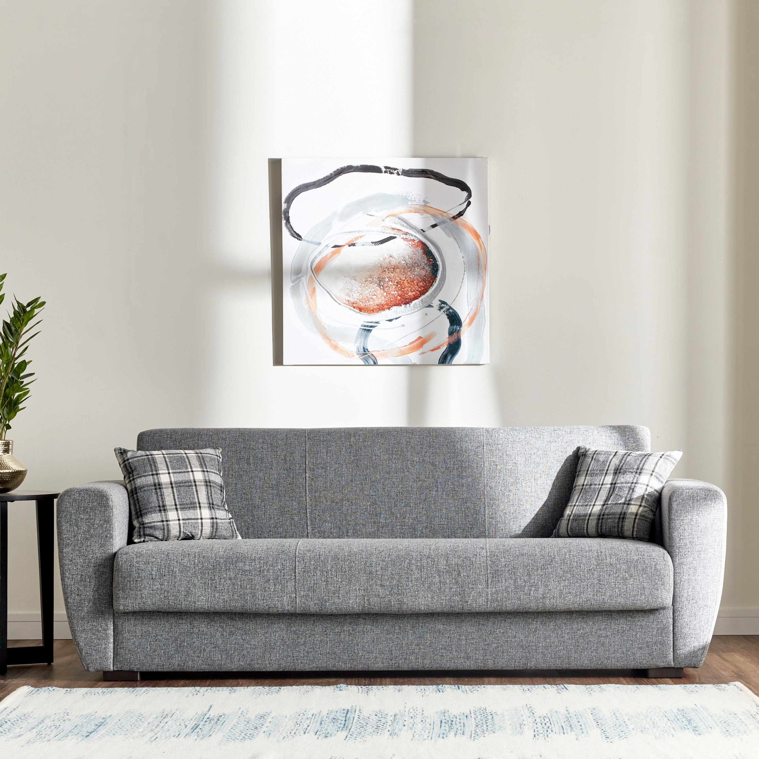 Shop Cardiff 3Seater Fabric Sofa Bed with Storage Online Home centre UAE