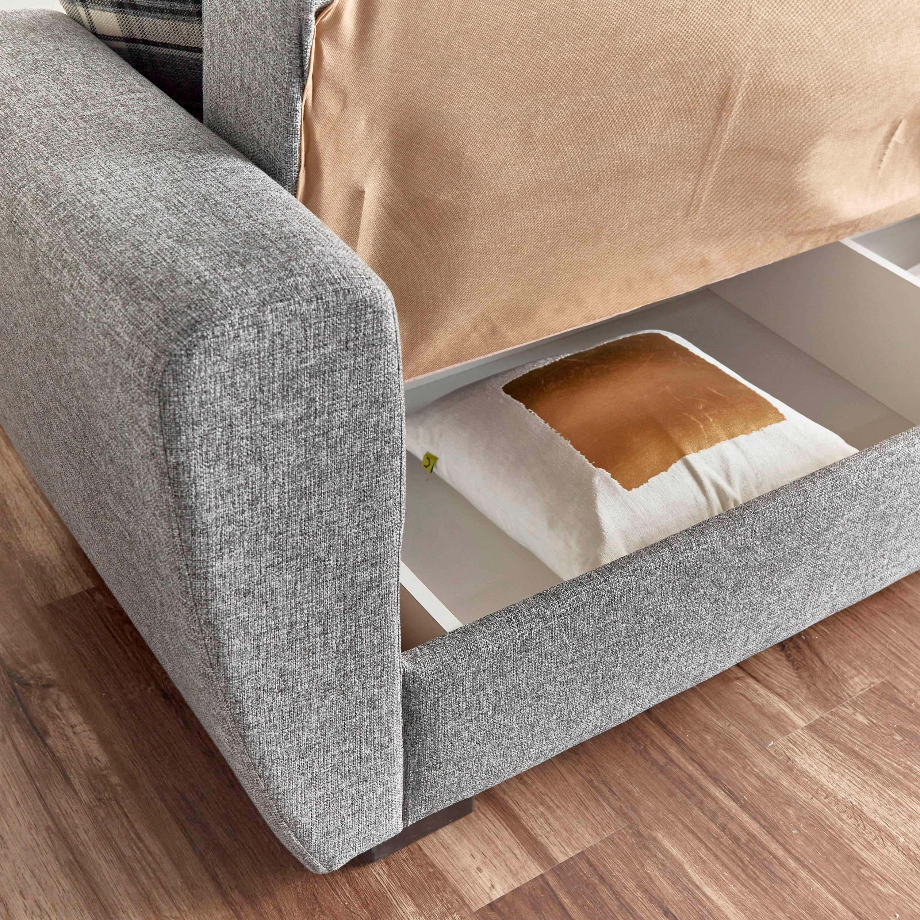 Shop Cardiff 3Seater Fabric Sofa Bed with Storage Online Home centre UAE