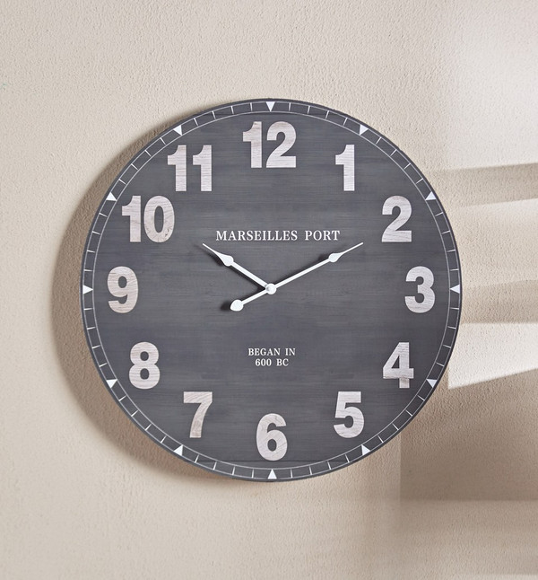 646 Clock Shop Ash Wall Clock - 60 cm | Home Centre UAE