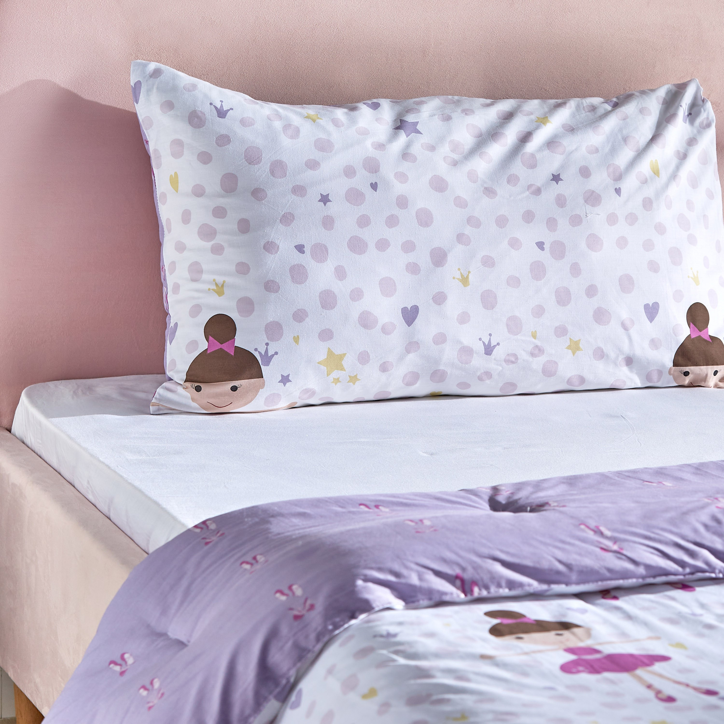طقم لحاف مقاس كامل قطعتين 240x160 سم - بانتينج باليرينا-babyandkids-beddingandwindows-bedding-comforters-image-2