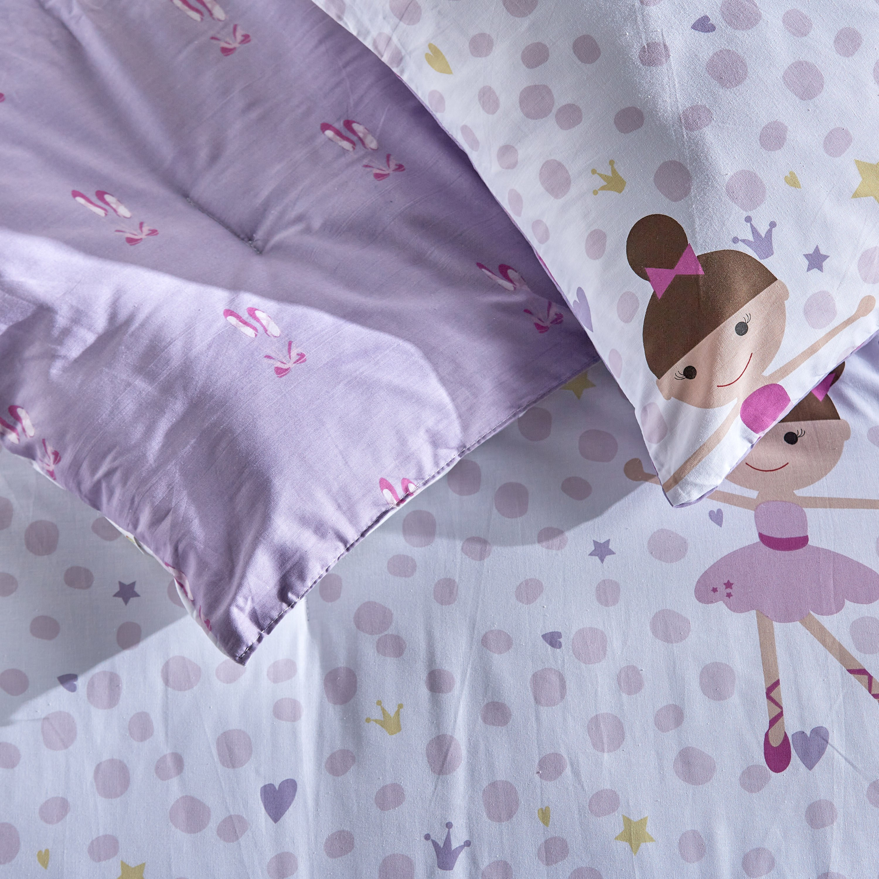 طقم لحاف مقاس كامل قطعتين 240x160 سم - بانتينج باليرينا-babyandkids-beddingandwindows-bedding-comforters-image-3