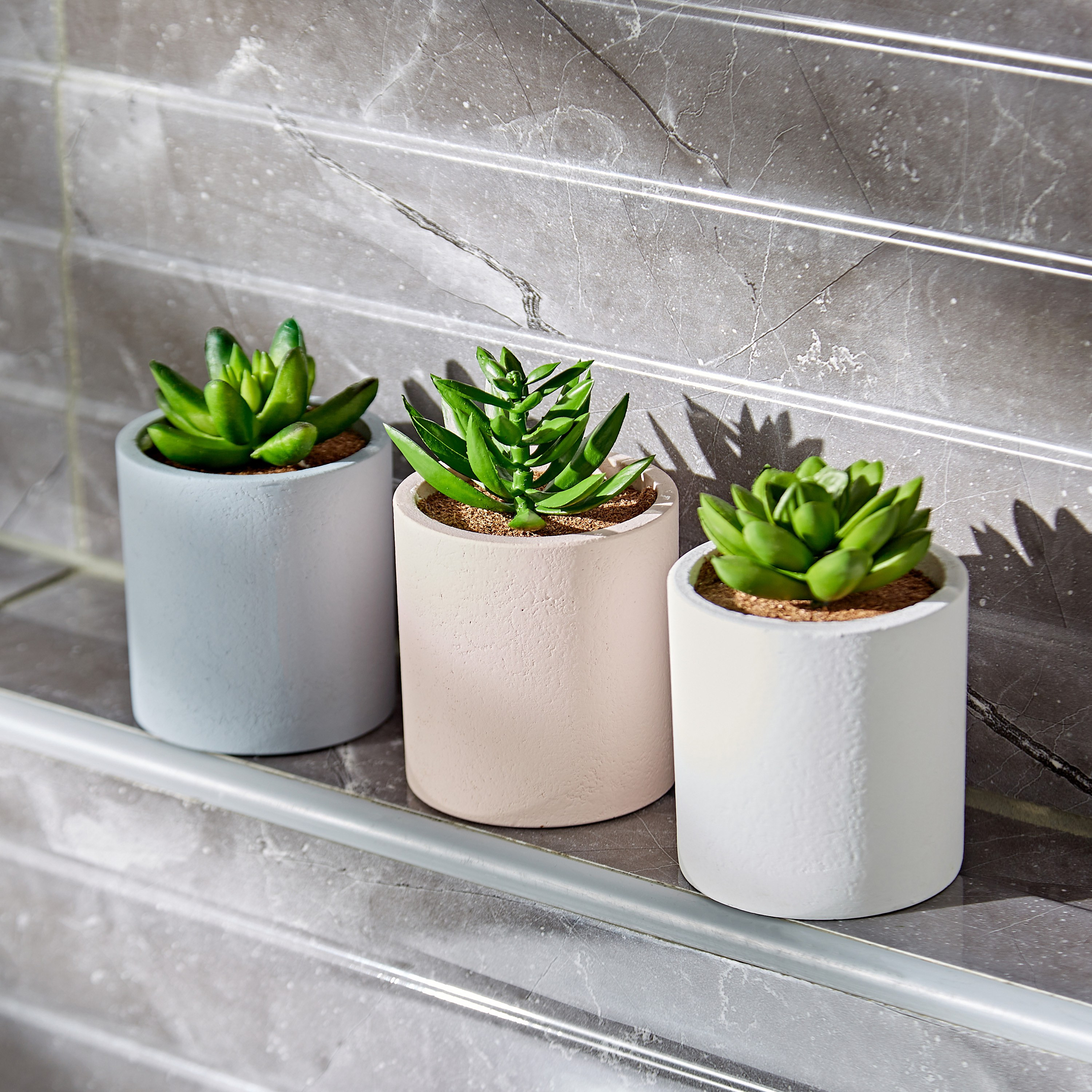 Succulent 3-Piece Plant in Pot-household-gardenandoutdoor-artificialplants-succulents-image-1