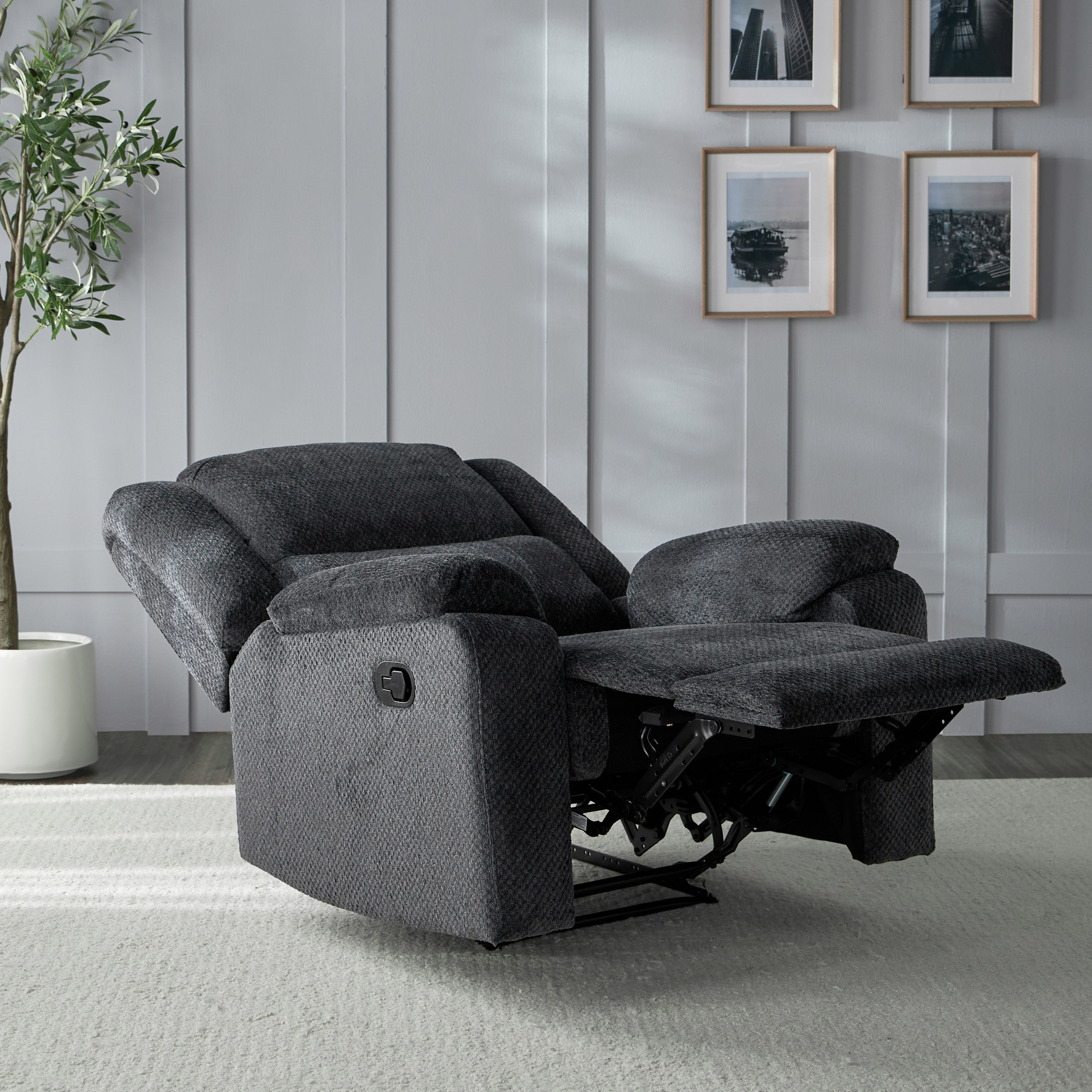 Dark on sale grey recliner