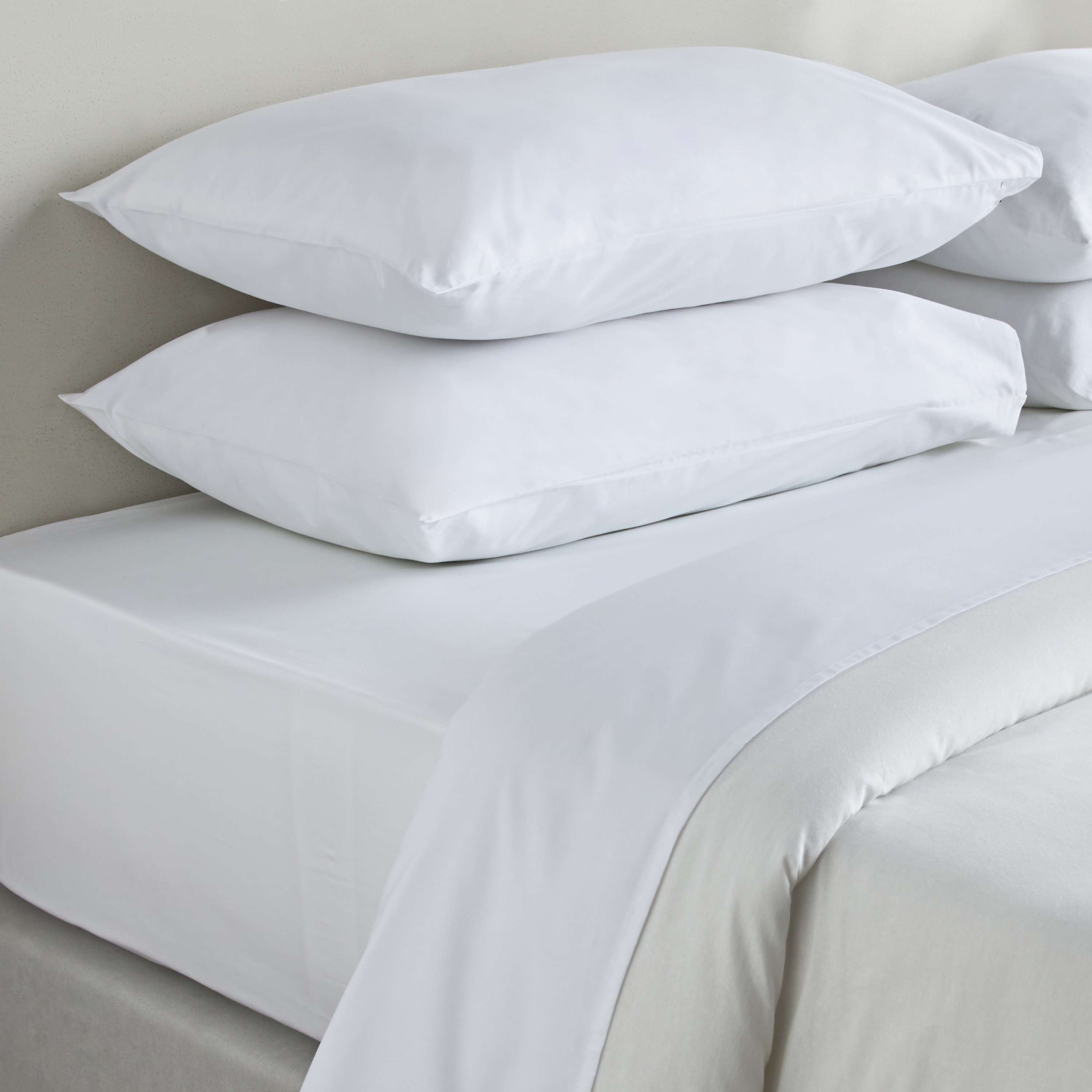 Serenity Cotton Percale 200 Thread Count King Fitted Sheet - 180x205 cm-household-bedding-sheetsandpillowcases-fittedsheets-image-3