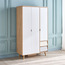 Scandi 3-Door Wardrobe with Drawers-babyandkids-roomfurniture-wardrobes-image-1
