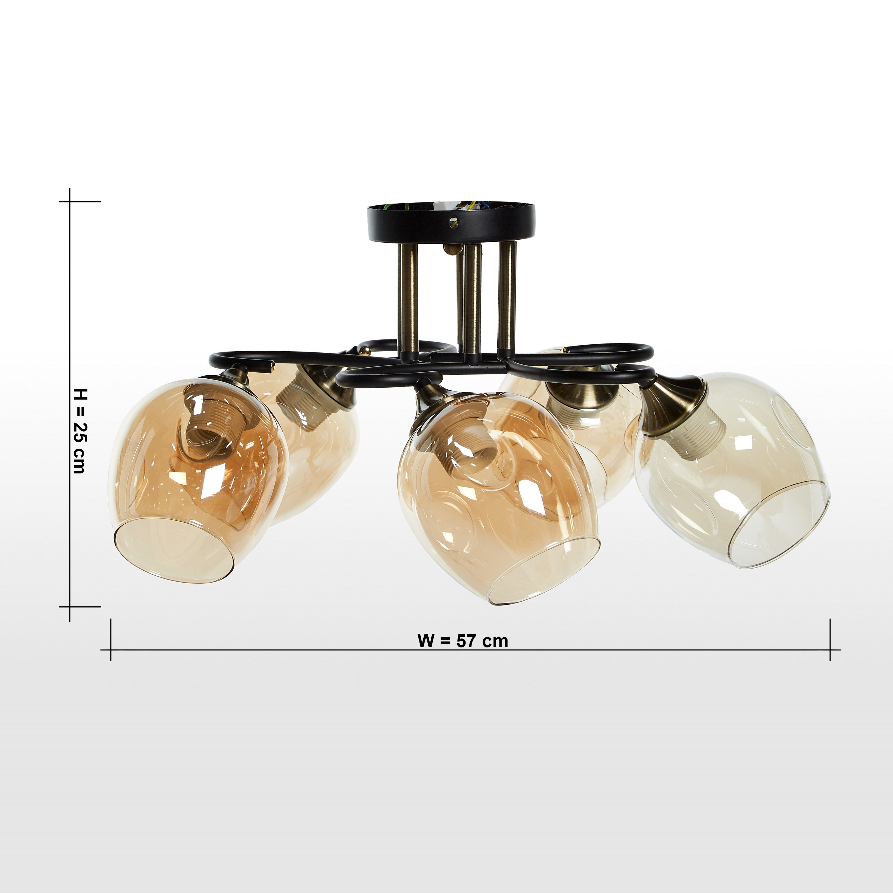 مصباح سقف زجاجي بـ 5 لمبات - مواسانتي-household-lighting-ceilinglamps-chandeliers-image-5