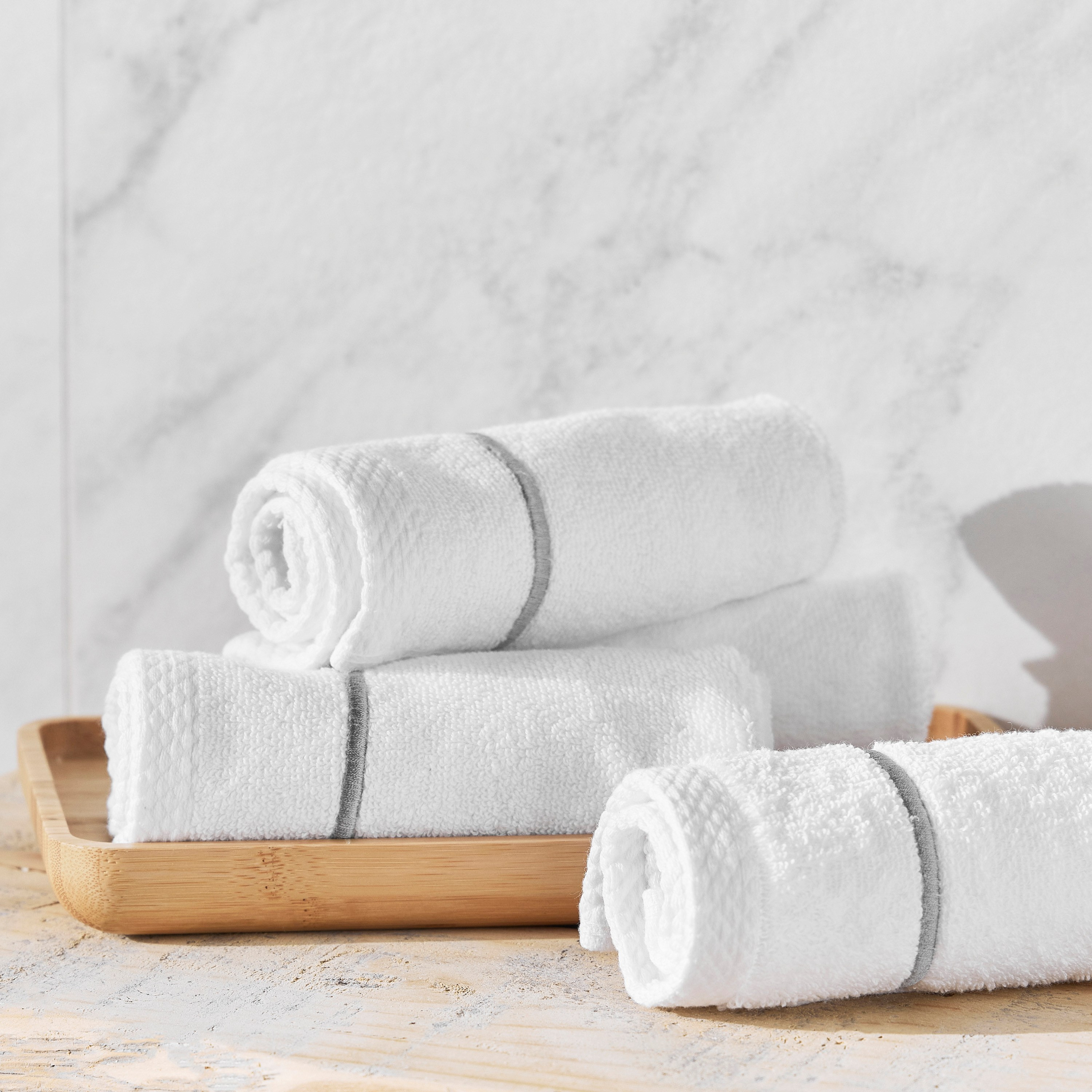 Gray fingertip online towels