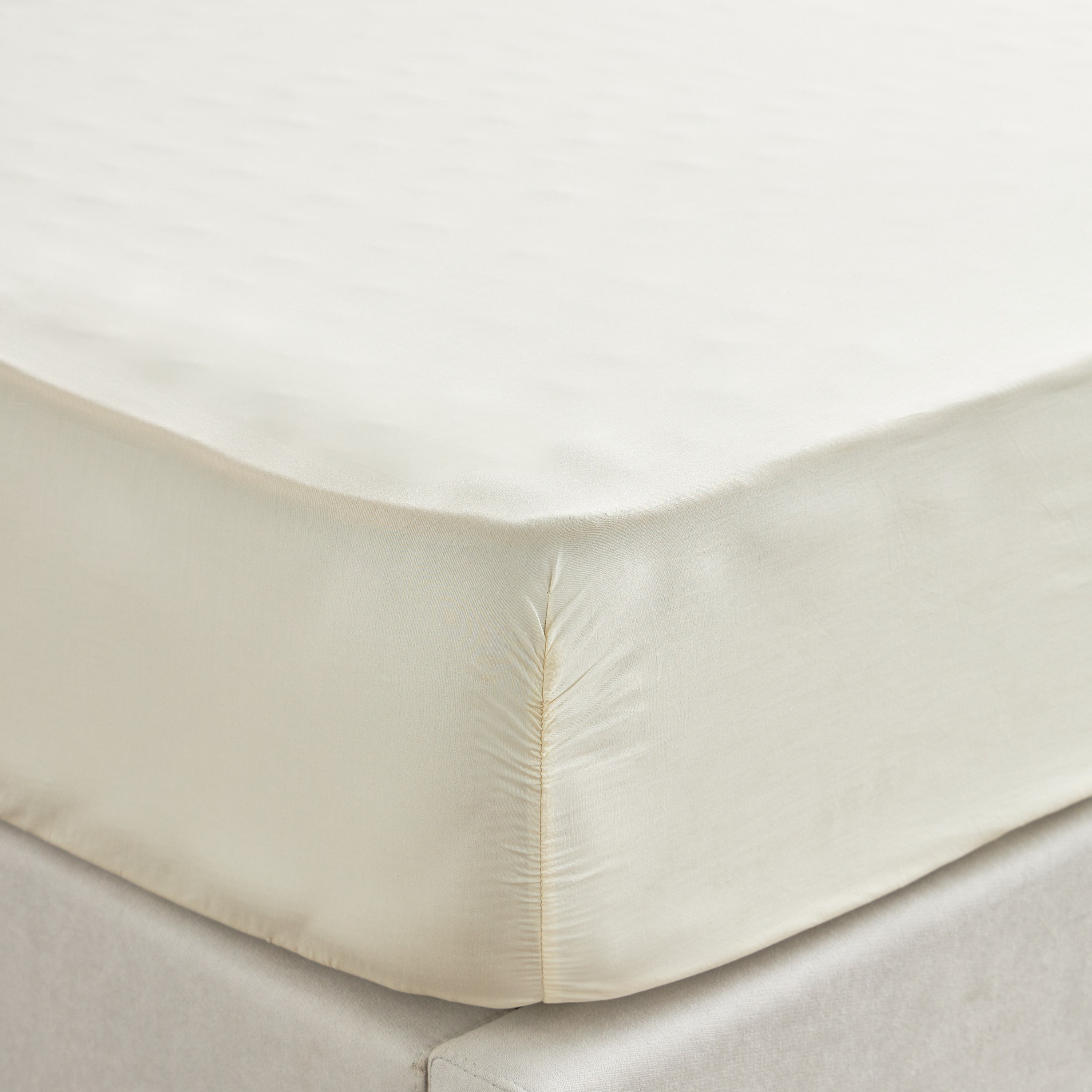 Eternity Cotton Percale 325 Thread Count King Fitted Sheet - 180x205 cm-household-bedding-sheetsandpillowcases-fittedsheets-image-1