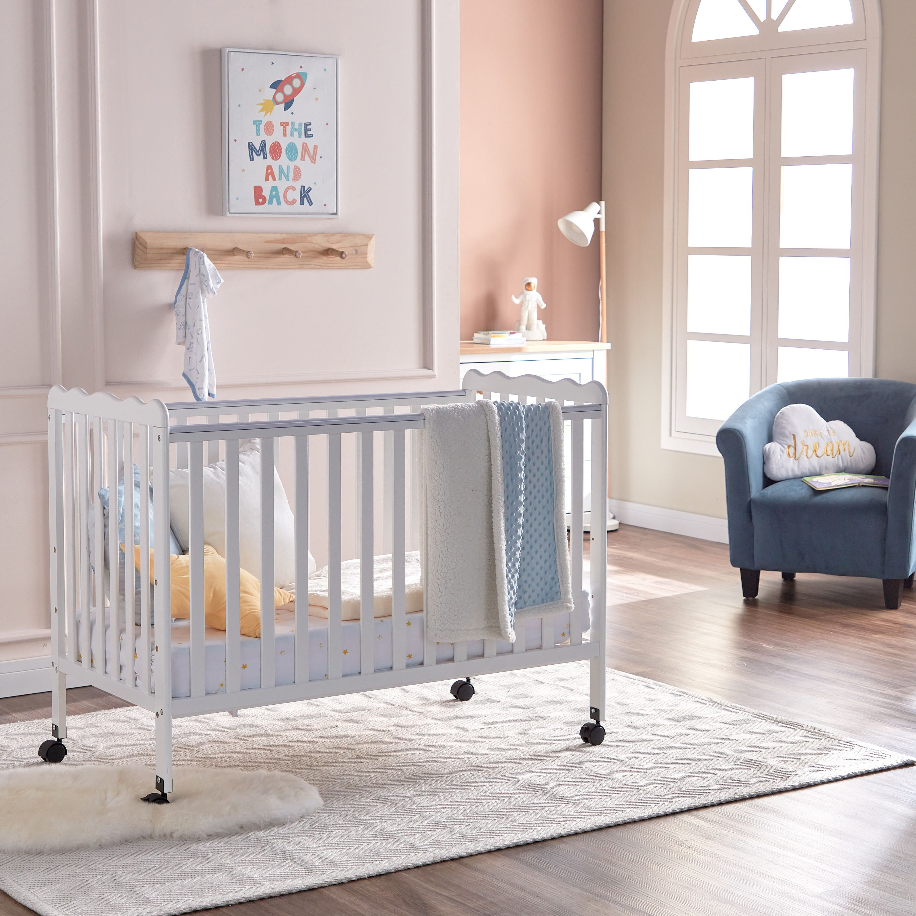 Shop Snooze 2 in 1 Cot with Wheels 60x120 cm Online Home