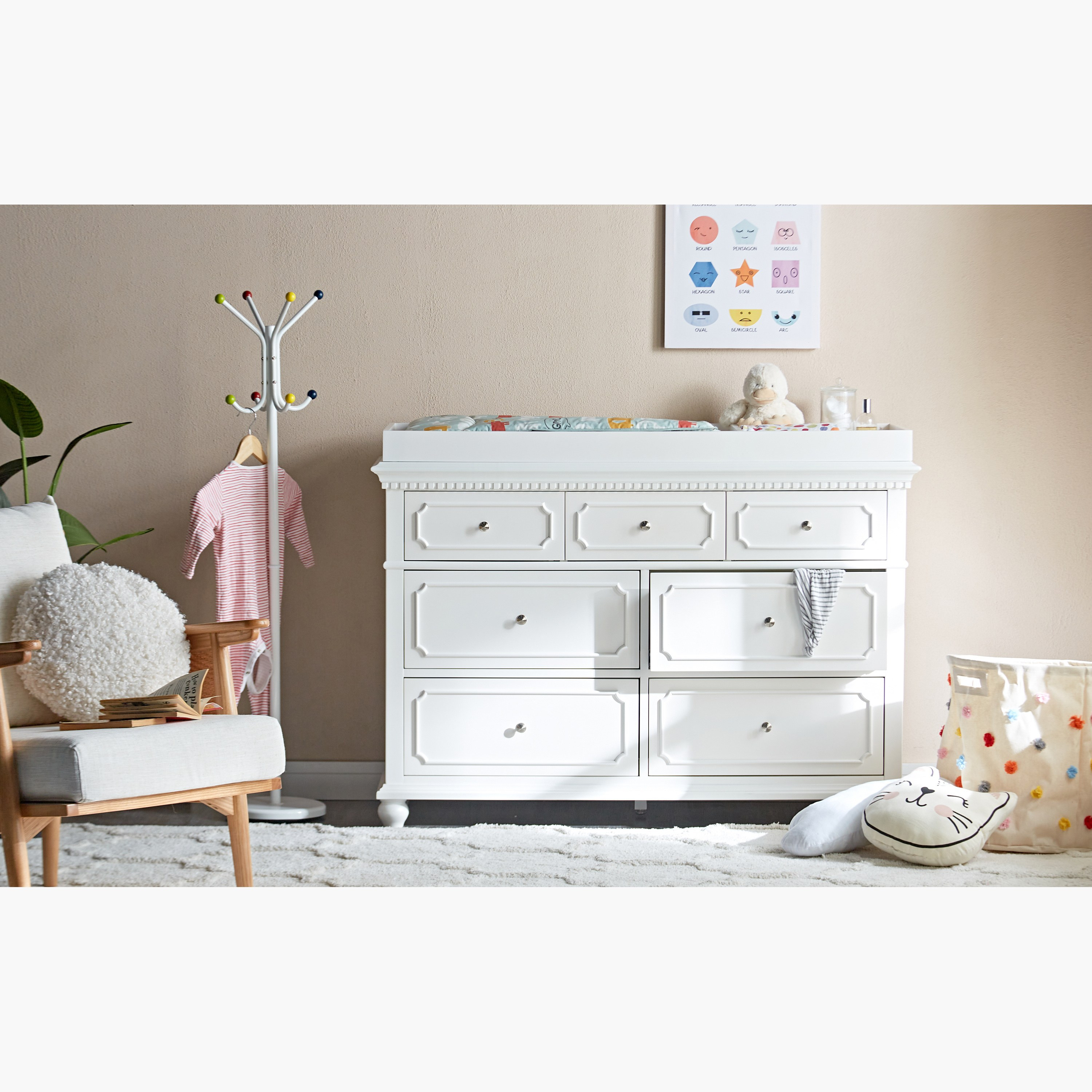 Chest of drawers with on sale change table on top