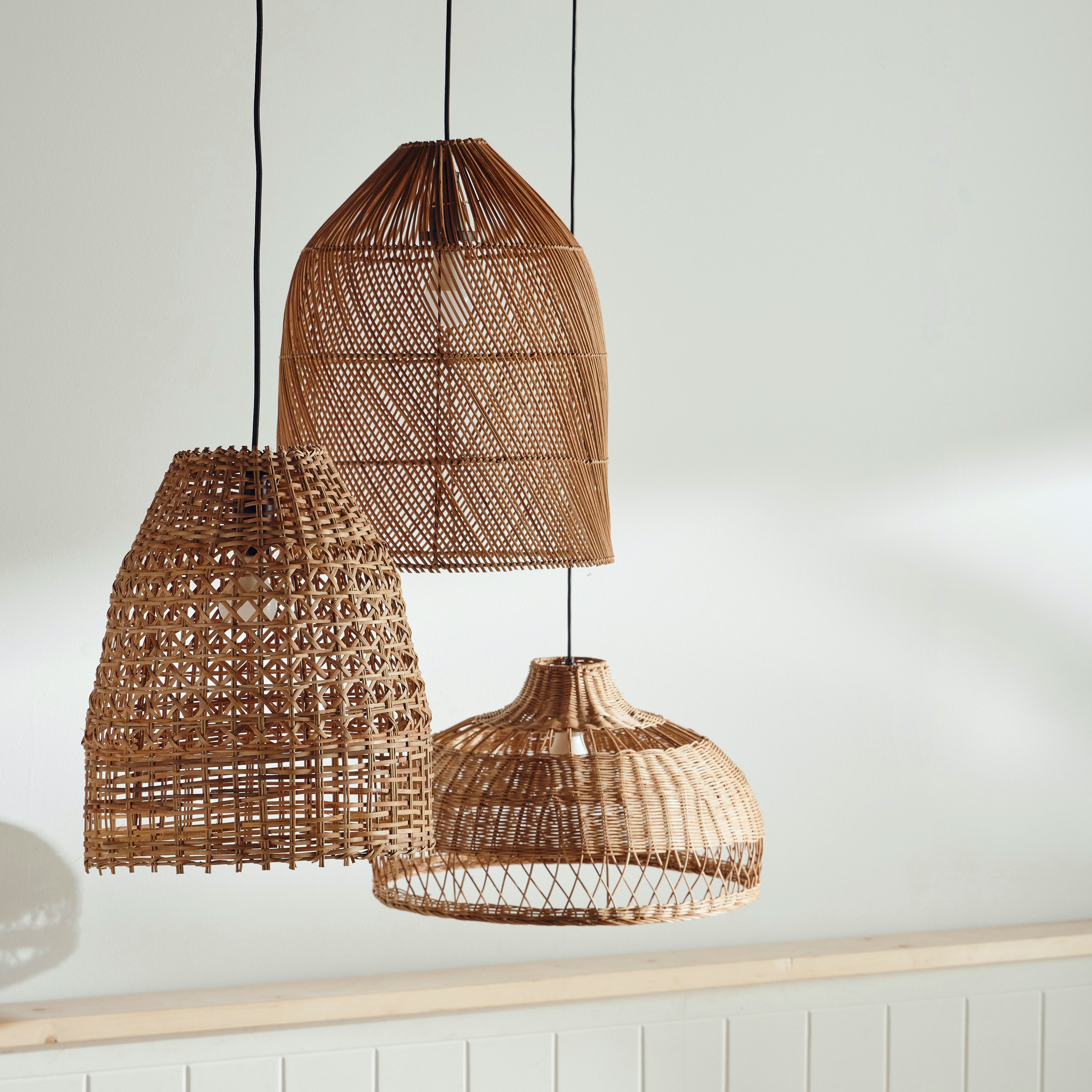 Mix and Rattan Ceiling Lamp Shade - 50 cm-household-lighting-ceilinglamps-pendantlamps-image-4