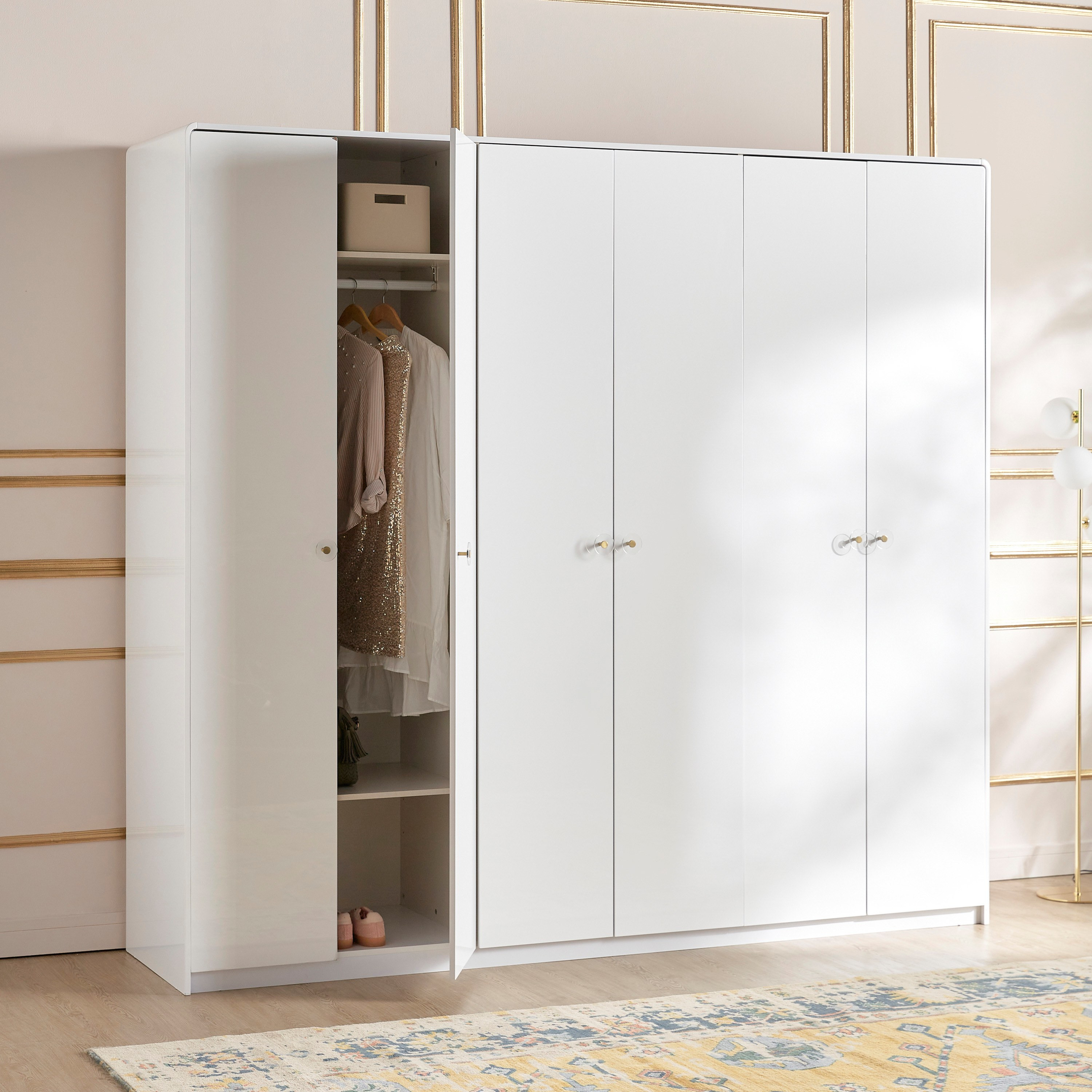 | خزانة ملابس 6 أبواب بأدراج - إلاين