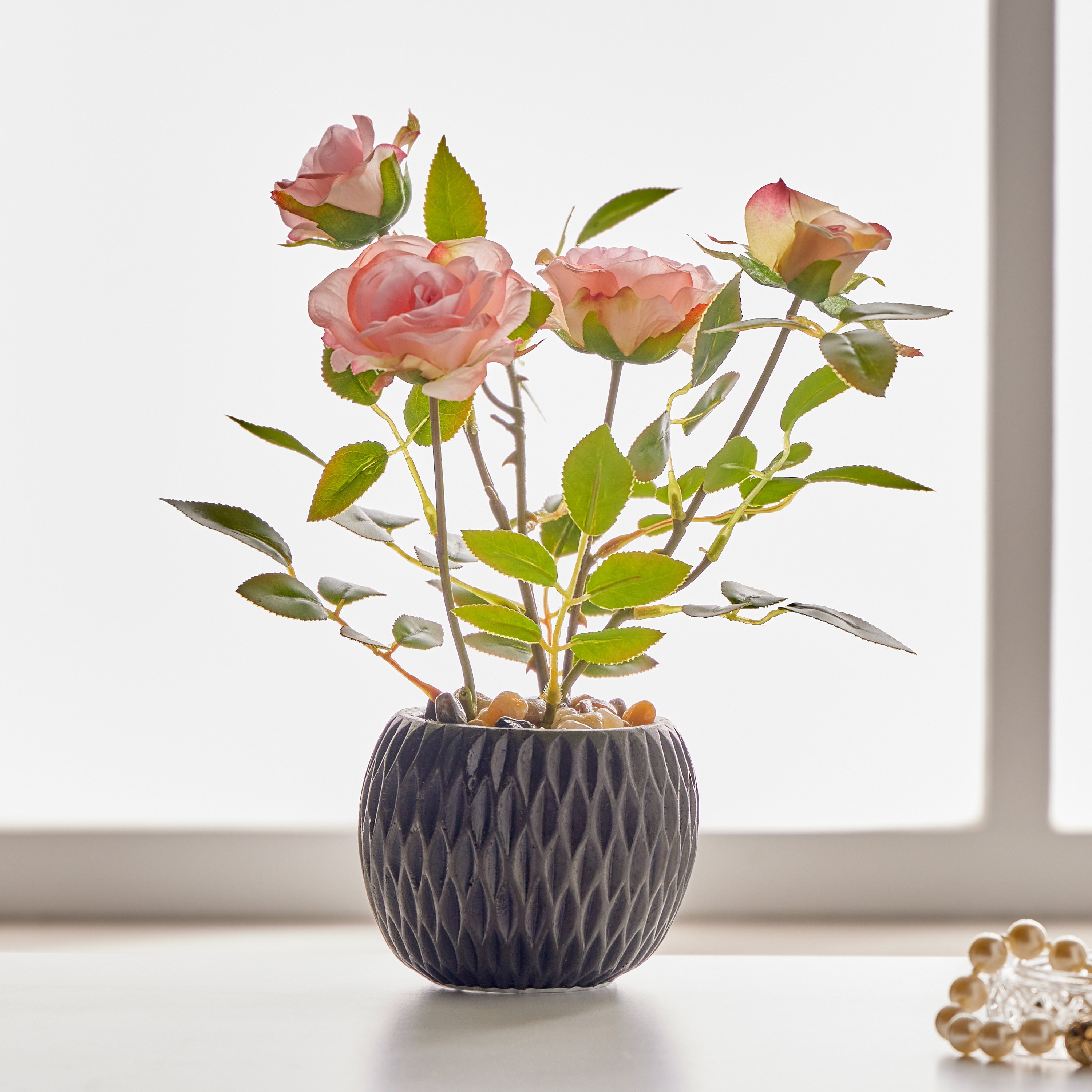 Rose with Pot - 37 cm