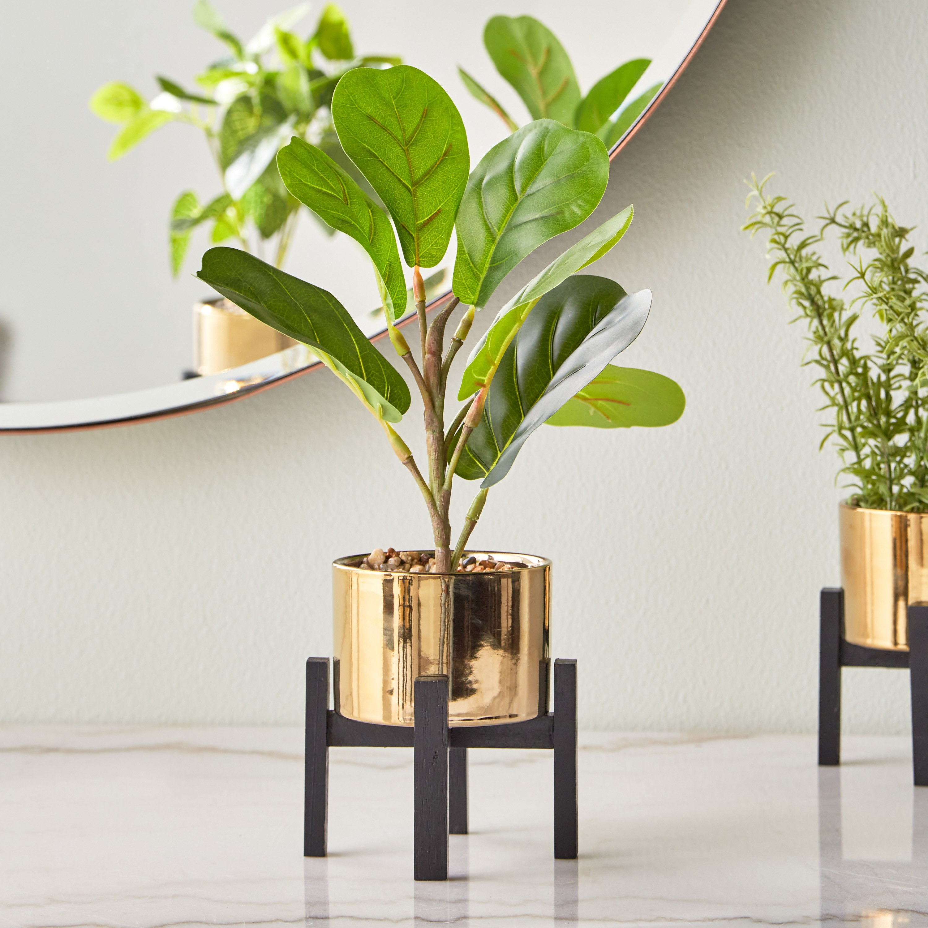 Fiddle Leaf Fig Plant in Pot - 31 cm-household-gardenandoutdoor-artificialplants-pottedplants-image-1