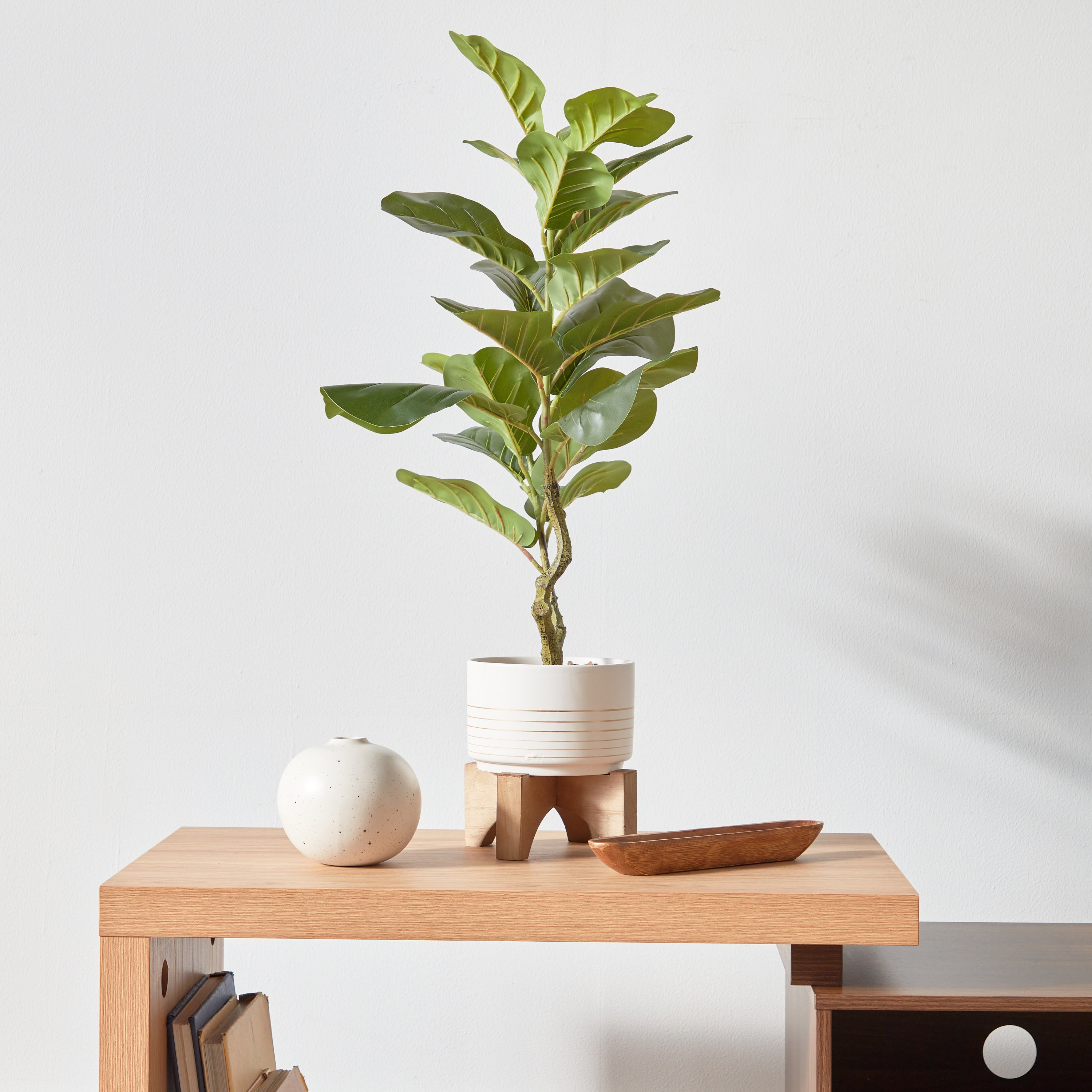Fiddle Leaf Fig Plant in Pot - 81 cm-household-gardenandoutdoor-artificialplants-pottedplants-image-4