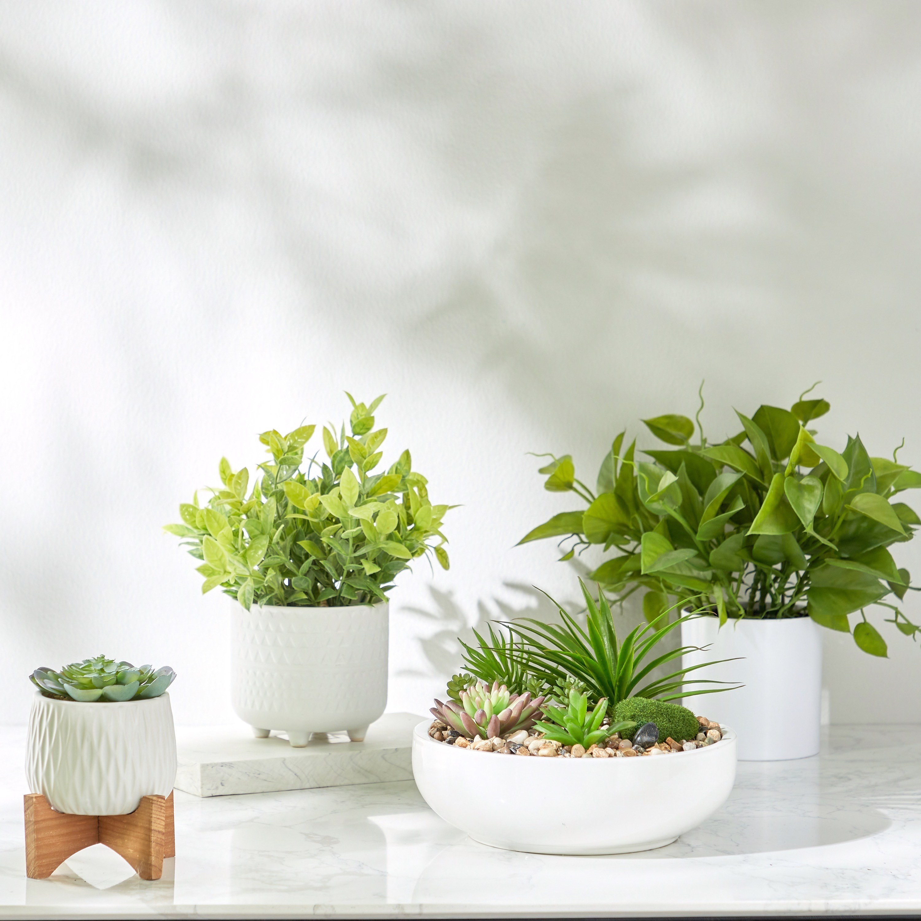 Foliage with Pot - 28 cm-household-gardenandoutdoor-artificialplants-pottedplants-image-3
