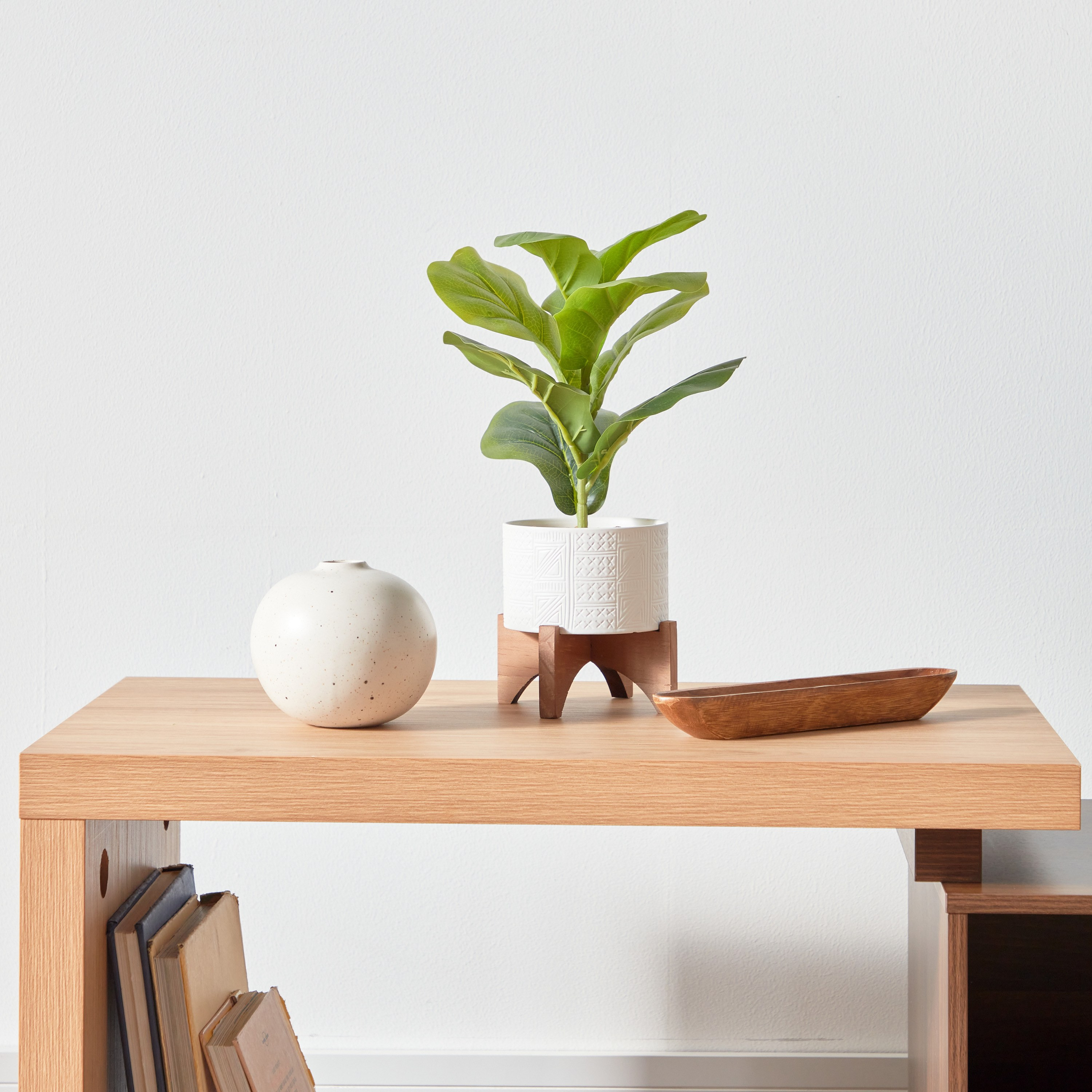 Fiddle Leaf Fig Plant in Pot - 41 cm-household-gardenandoutdoor-artificialplants-pottedplants-image-4