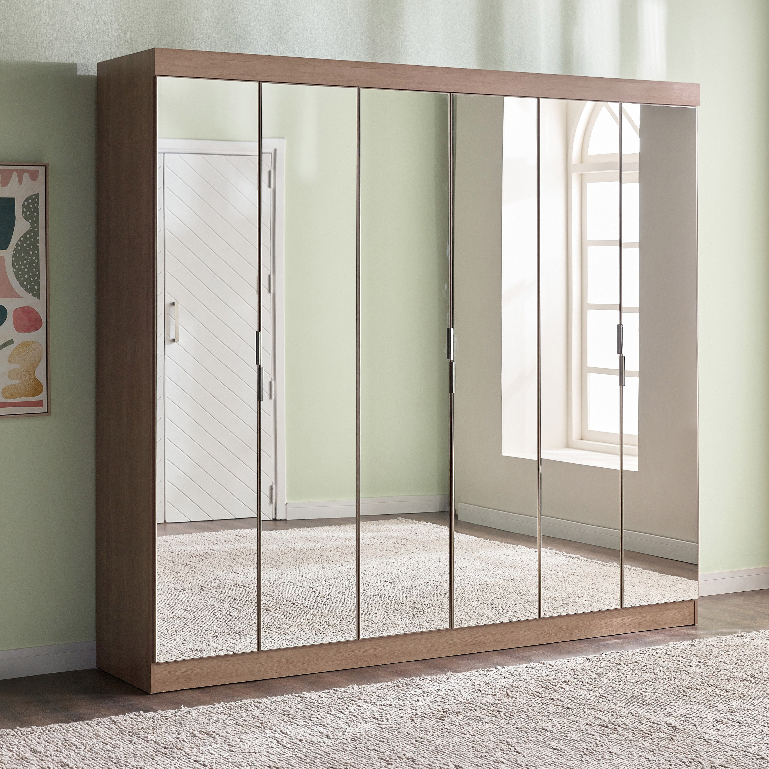 Fabio 6 Door Wardrobe with Drawers