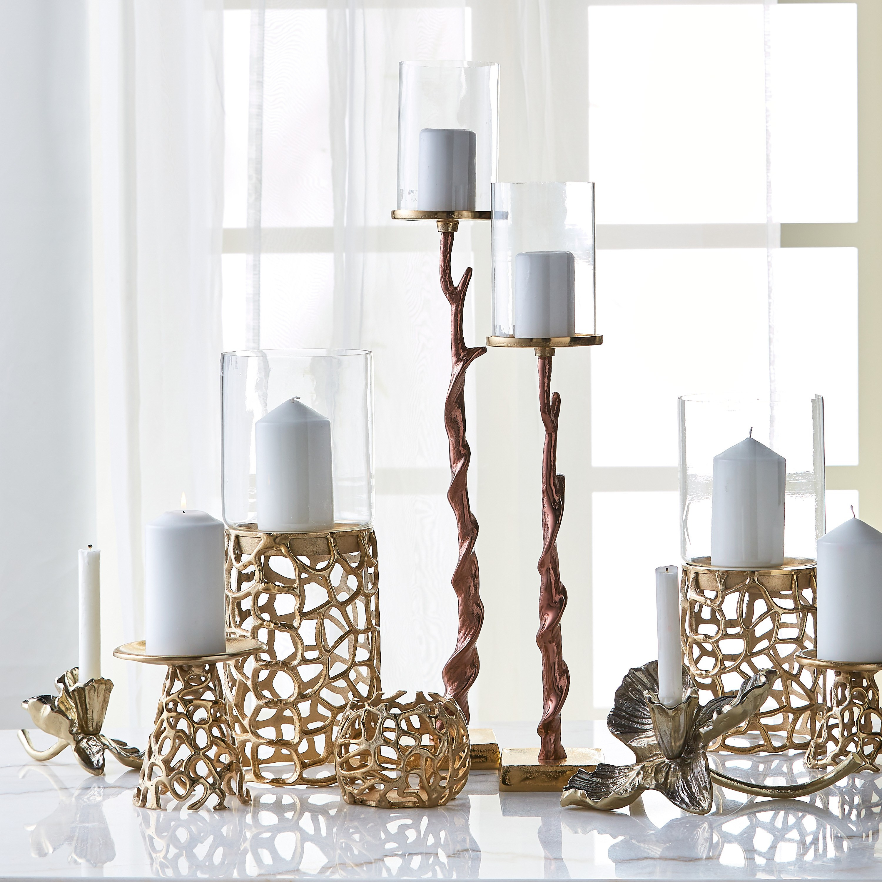 Orchid Taper Candleholder-household-decor-candleholdersandlanterns-image-3