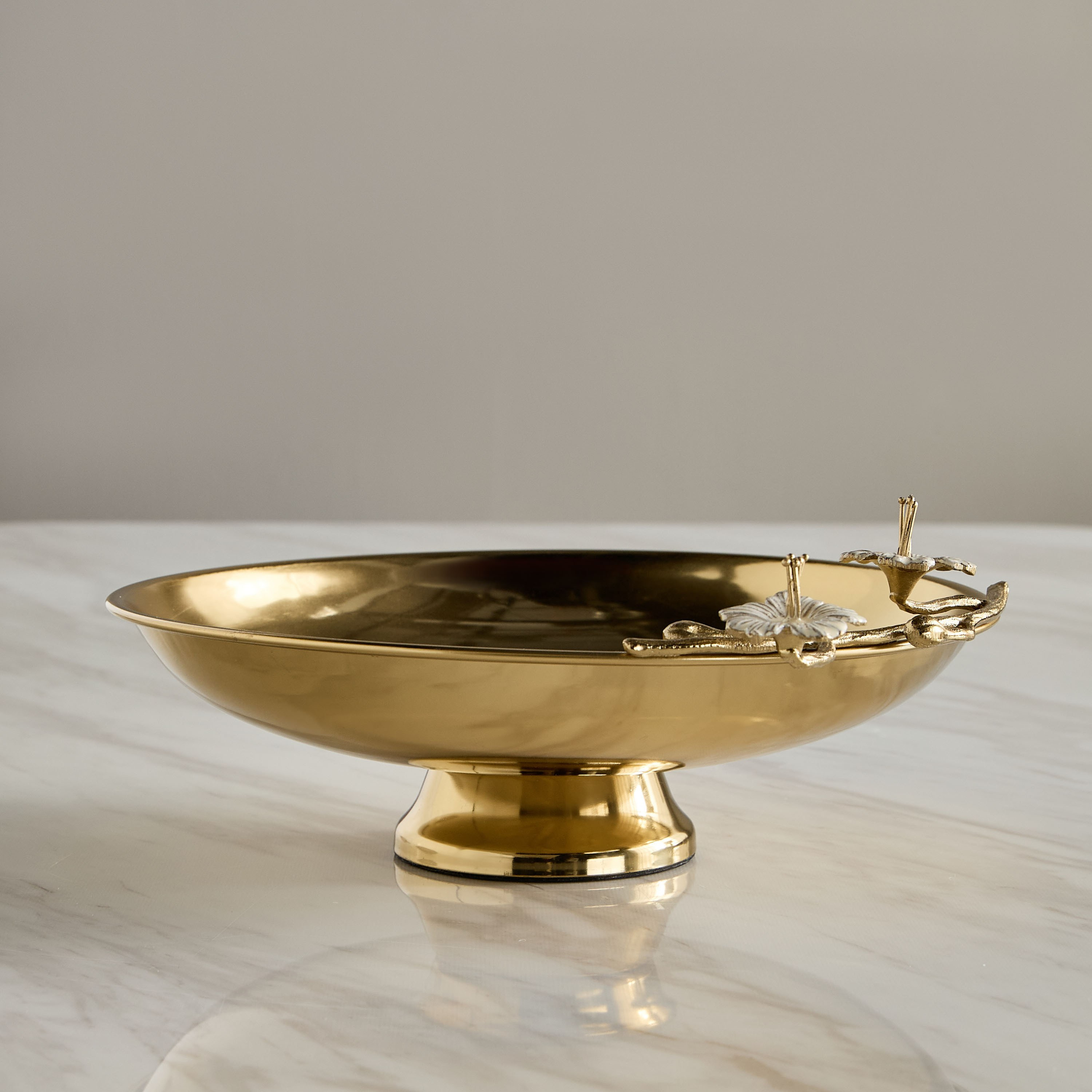 Jasmine Metal Decorative Bowl - 31 cm-household-decor-vasesandbowls-image-1