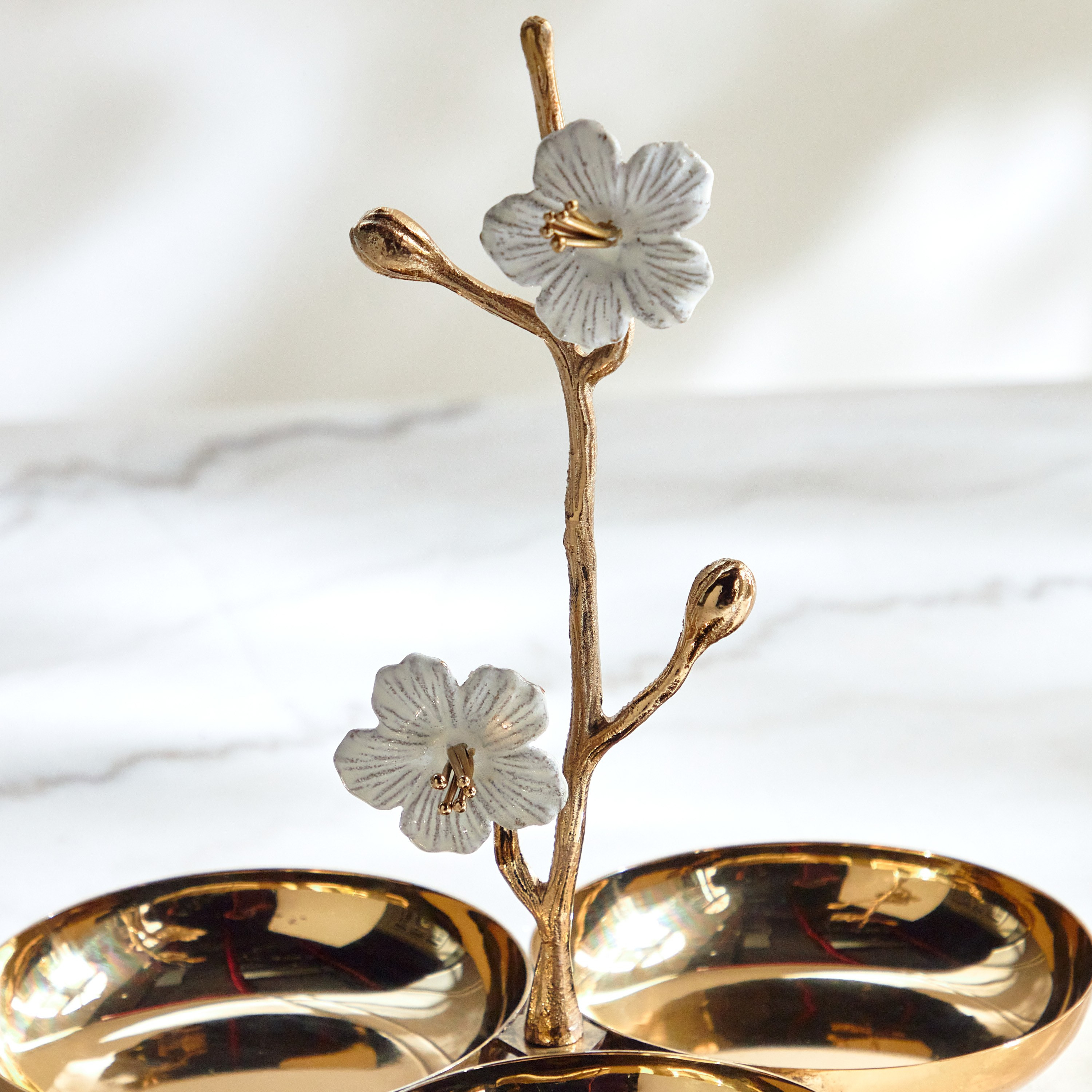 Jasmine Double Flower 3-Section Bowl Set-household-decor-vasesandbowls-image-2