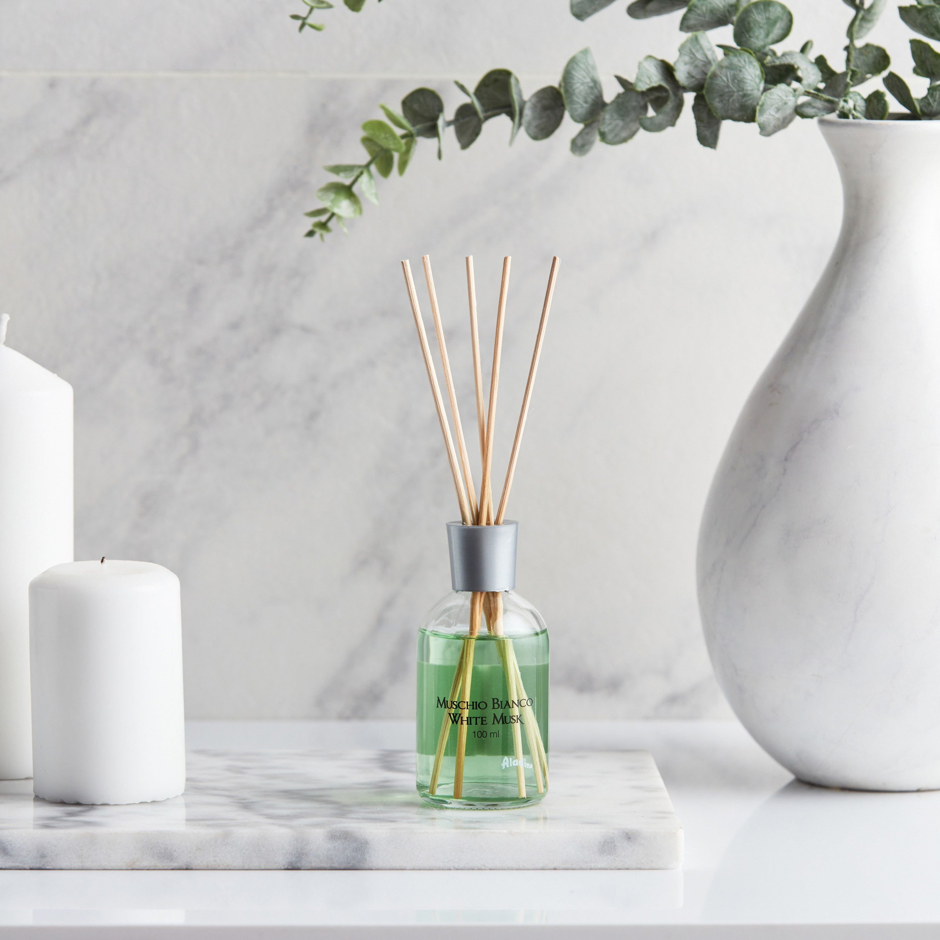 موزع عطور بالأعواد برائحة المسك الأبيض من علاءدينو - 100 مل-household-homefragrance-reeddiffusers-image-4