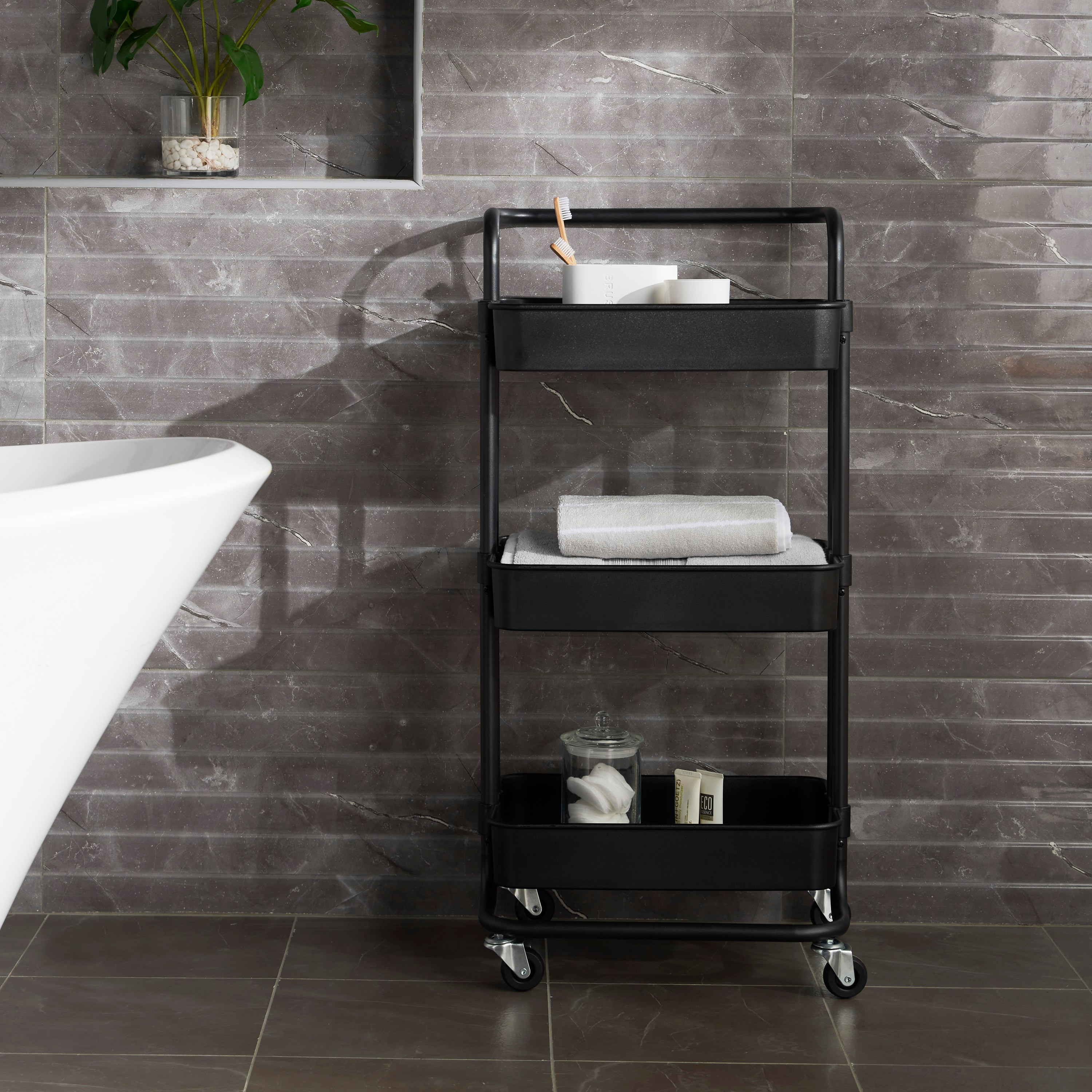 Selma 3-Tier Bathroom Storage Trolley