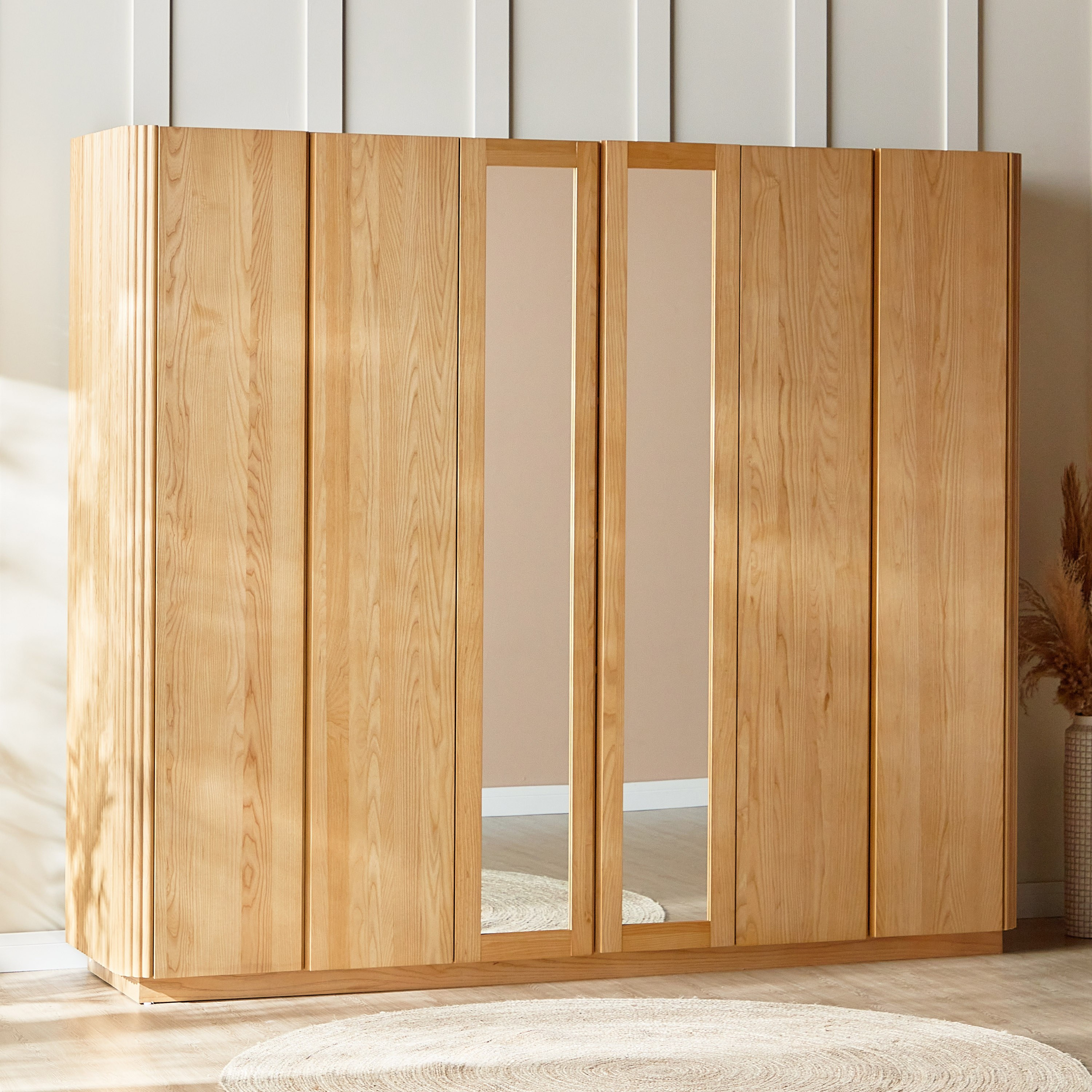 Shop Odense 6-Door Swing Wardrobe with Drawers | Home Centre