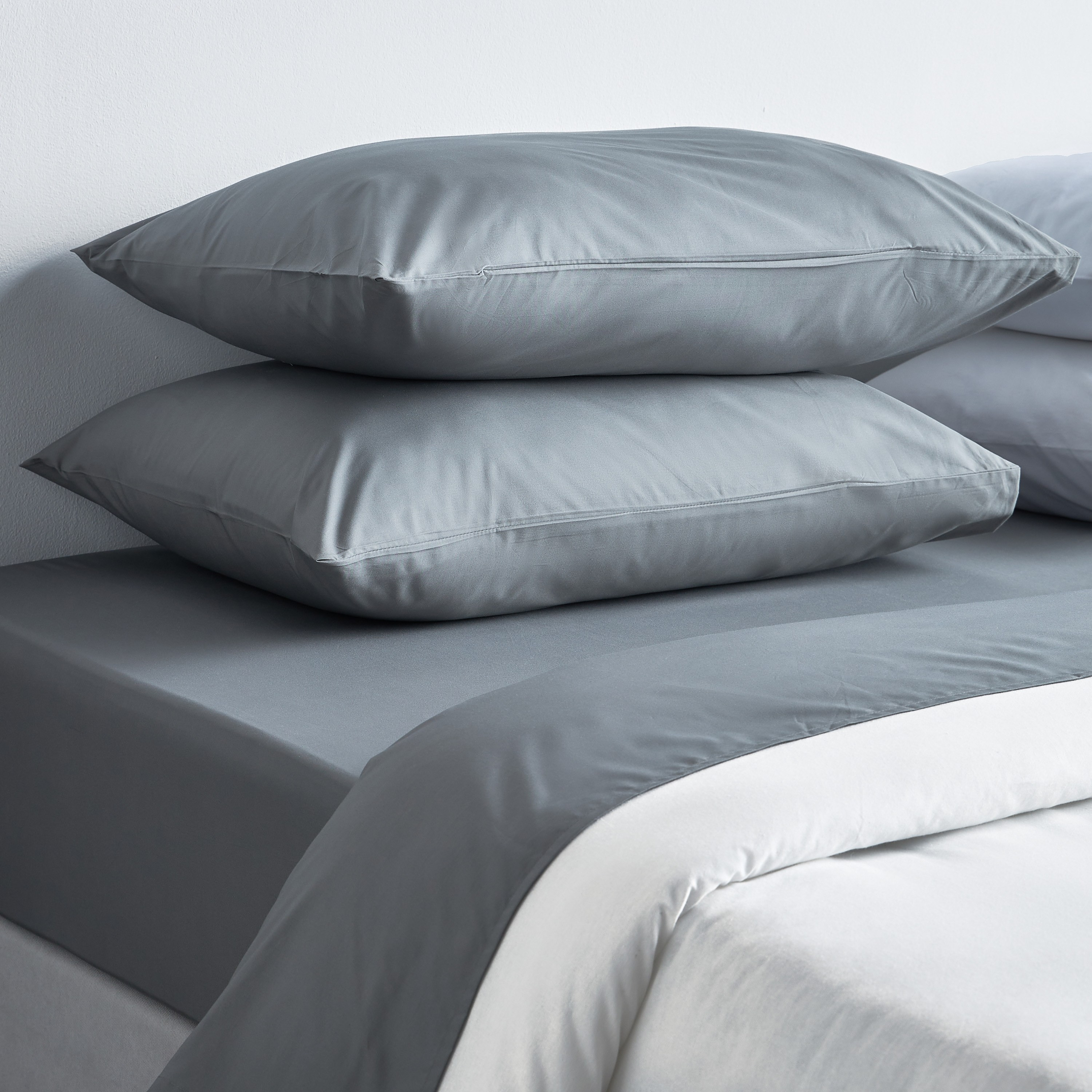 Essence Cotton Percale 144 Thread Count Single Fitted Sheet - 90x200 cm-household-bedding-sheetsandpillowcases-fittedsheets-image-4