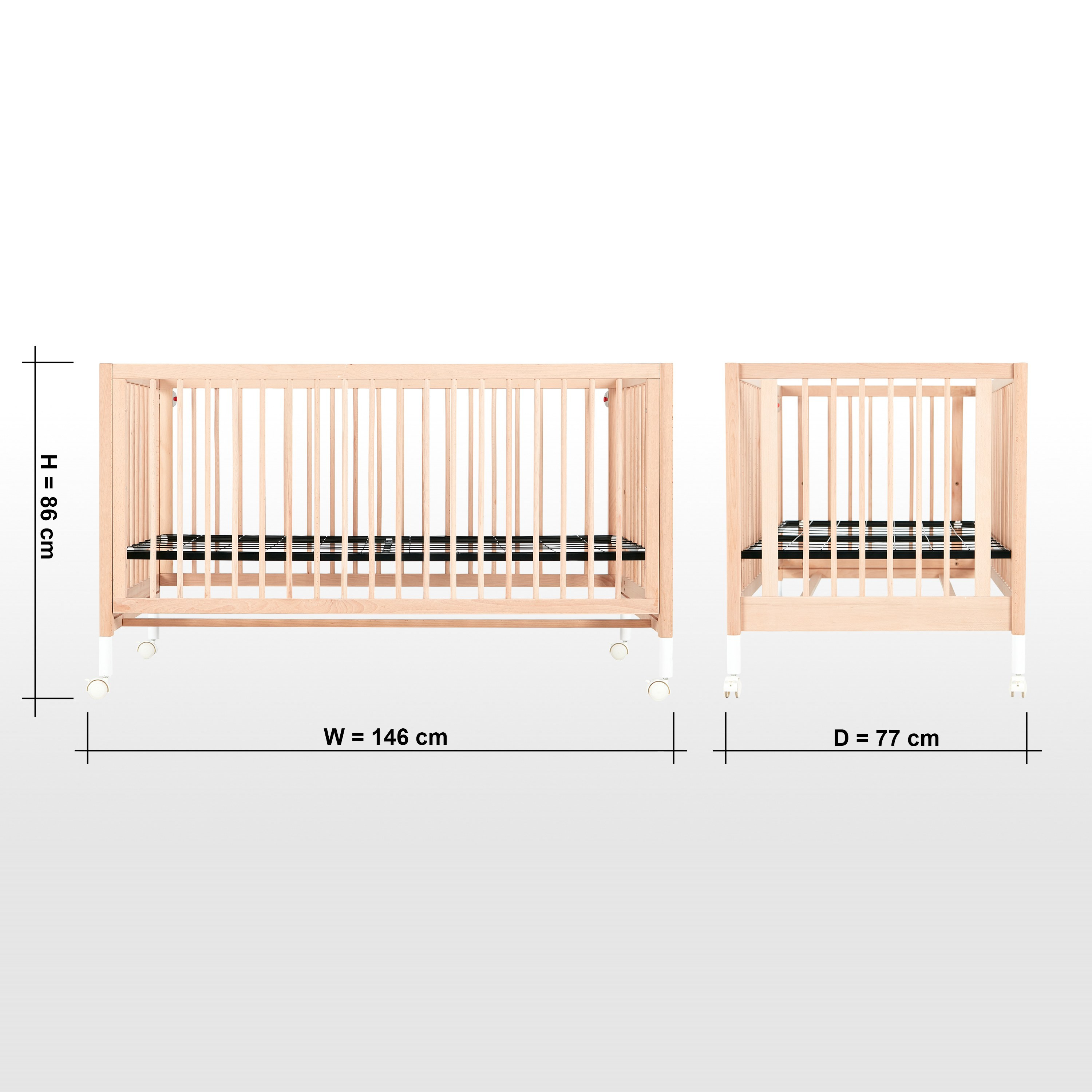 Beeta 2-in-1 Convertible Cot - 70x140 cm-babyandkids-kidsbeds-cotbeds-image-8
