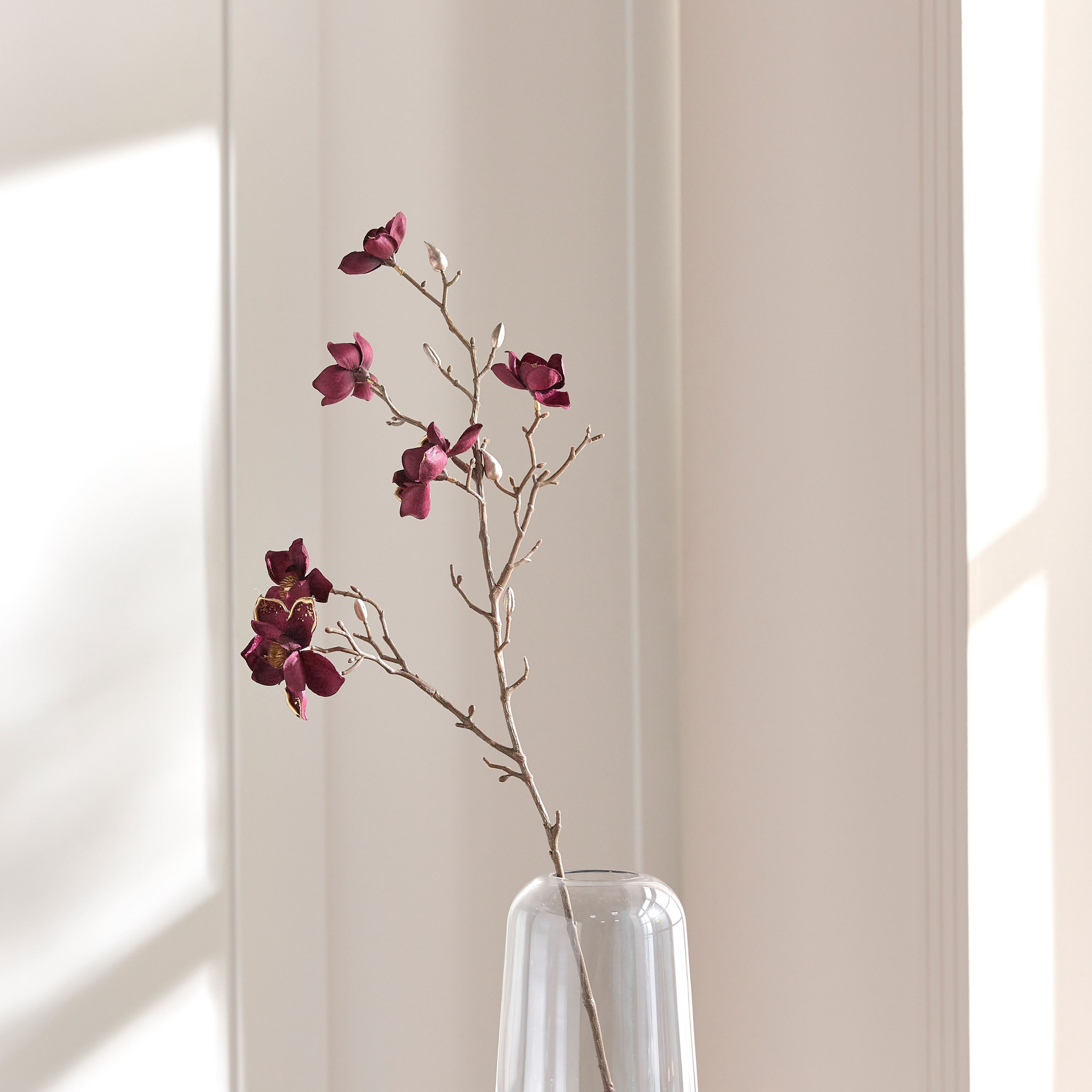 Velvet Dogwood Flower Stem - 78 cm-household-gardenandoutdoor-artificialflowersandplants-fillers-image-1