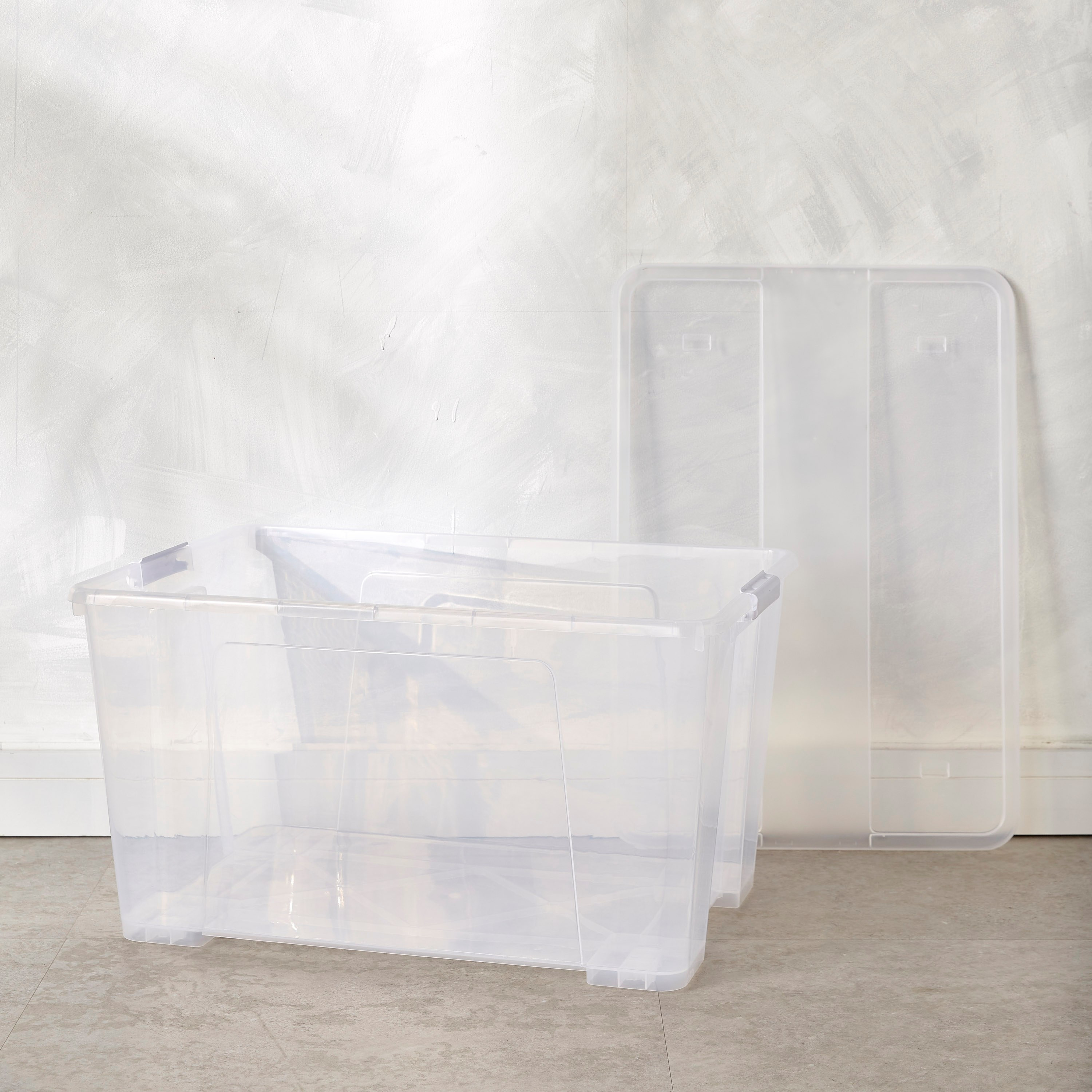 Robyn Storage Box With Lid and Wheels - 92 L-household-storage-storagesolutions-storageboxesandbaskets-image-2