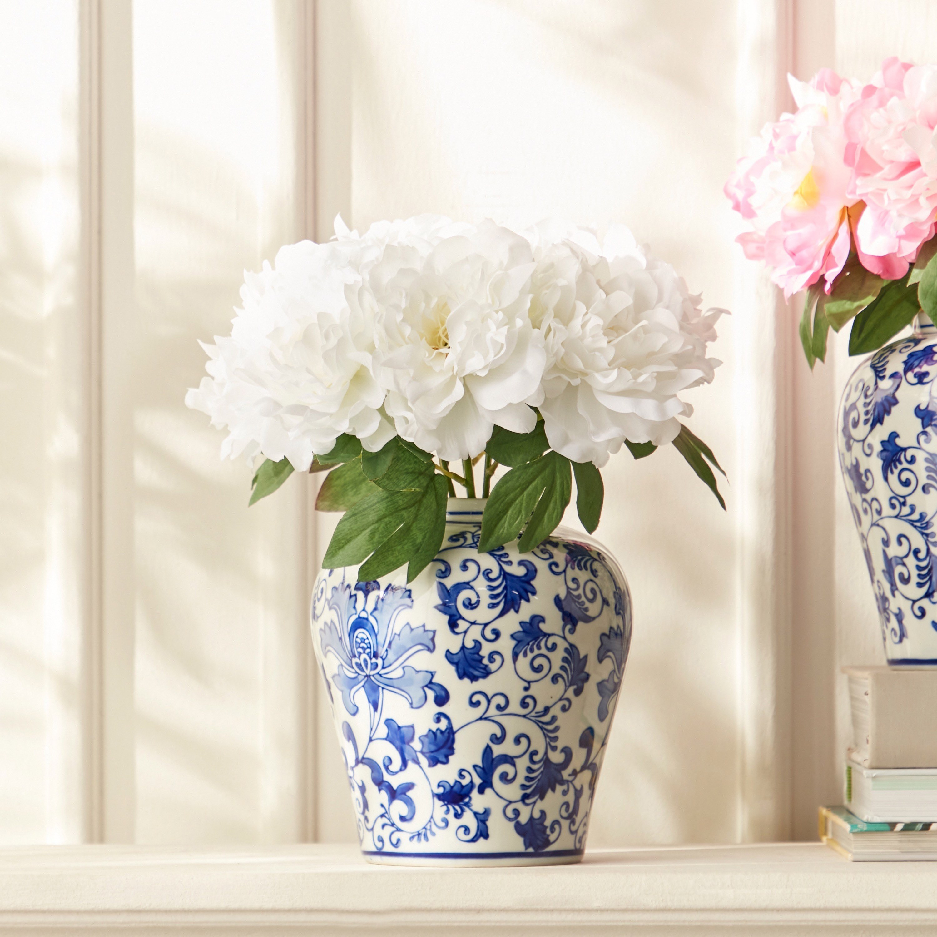 Dahlia Flowers in Pot - 36 cm-household-gardenandoutdoor-artificialflowersandplants-flowers-image-1