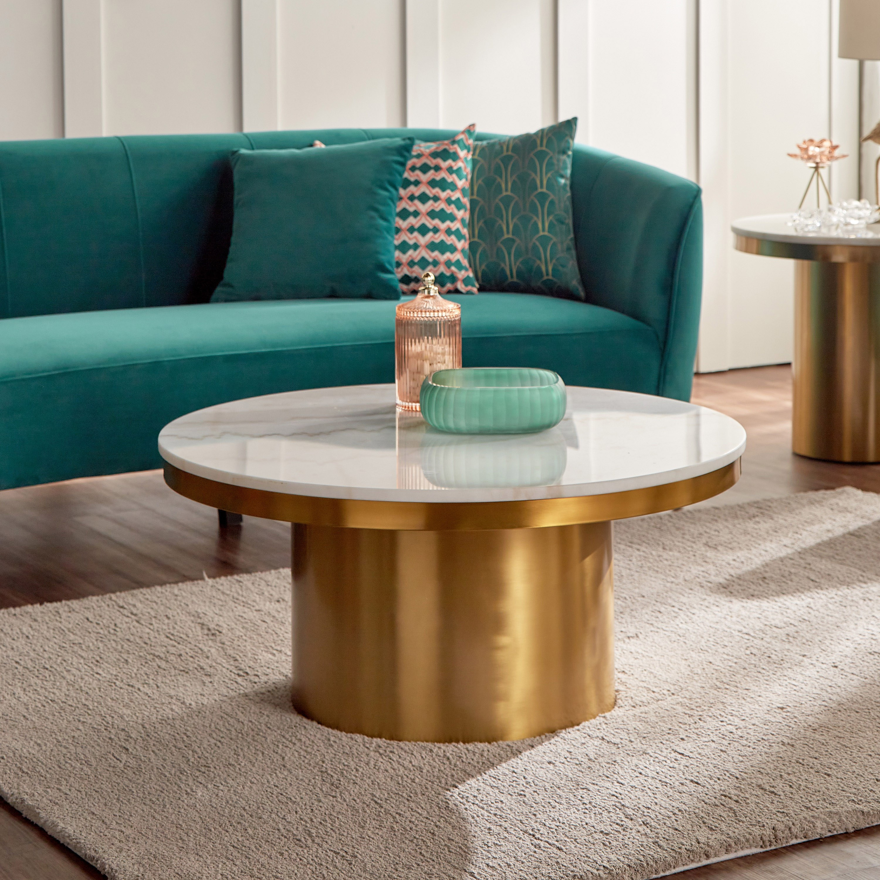 Round coffee table deals online