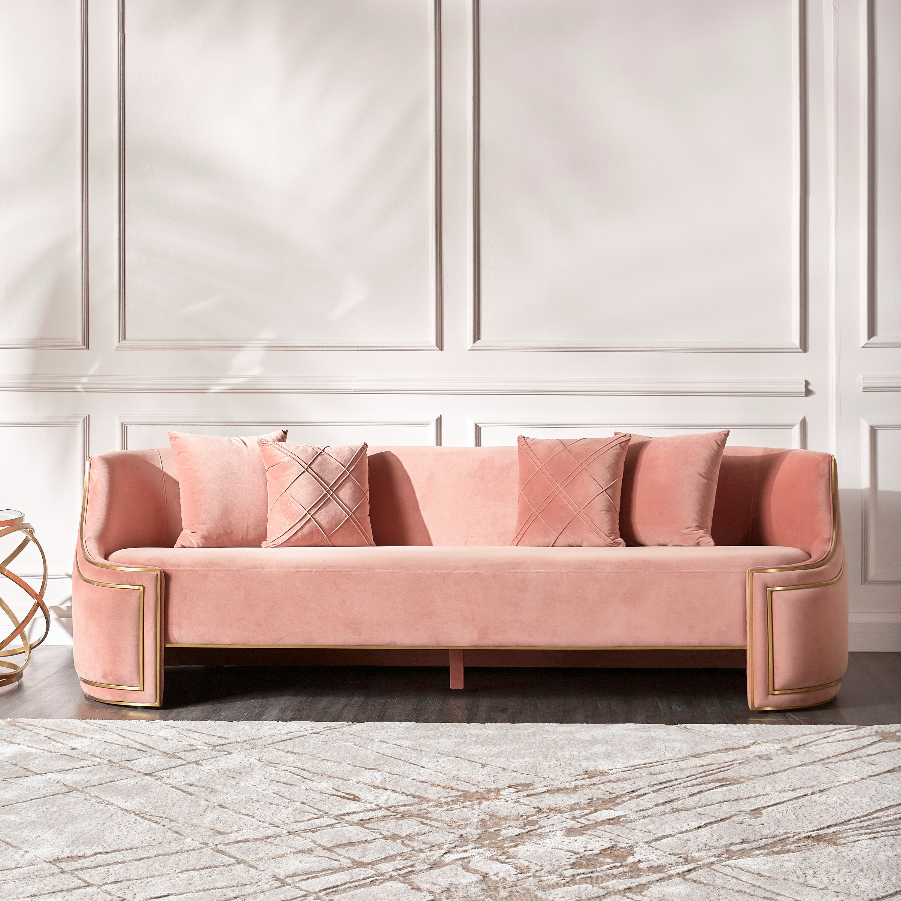 Shop Farah 3Seater Velvet Sofa Online Home centre UAE