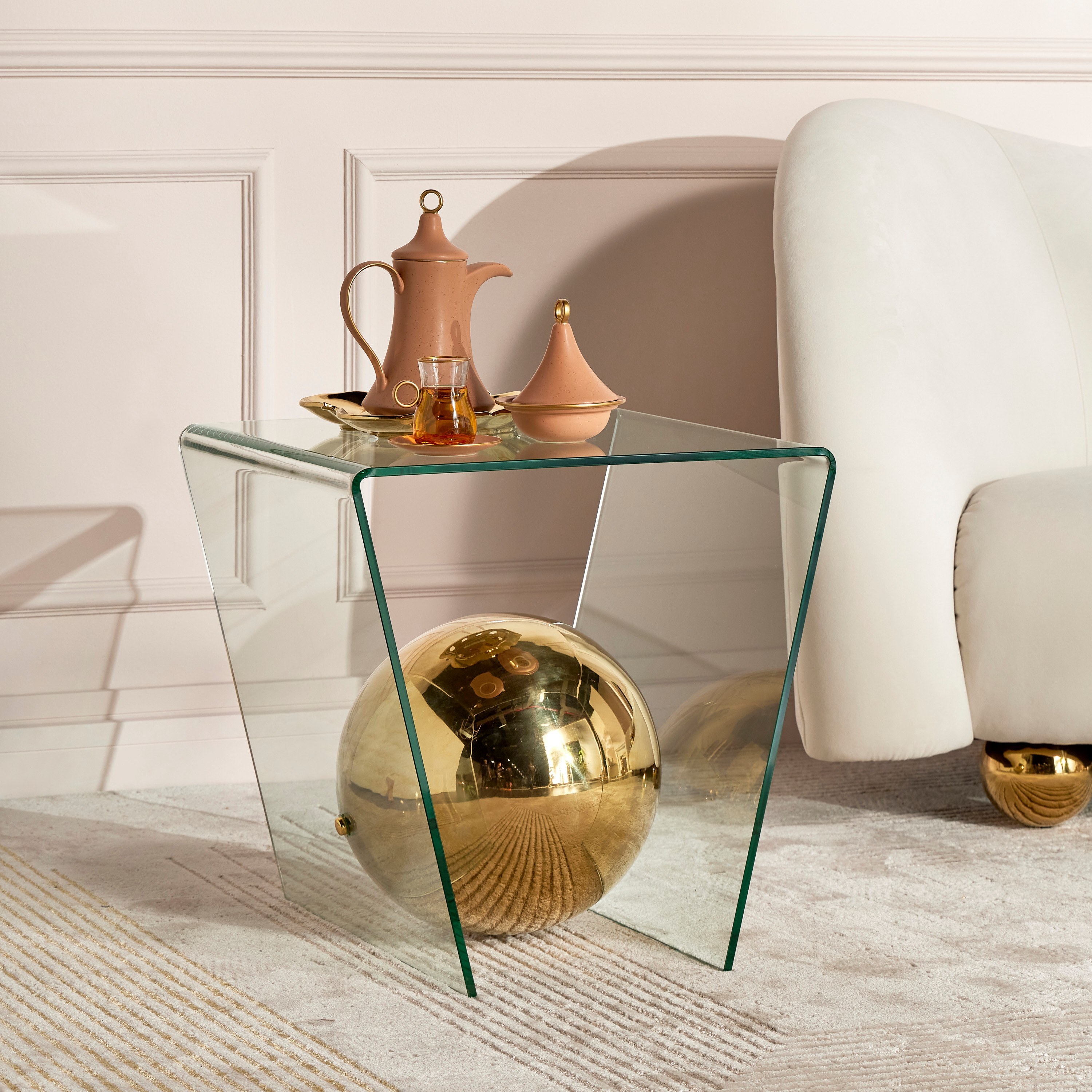 Rectangular glass deals end tables