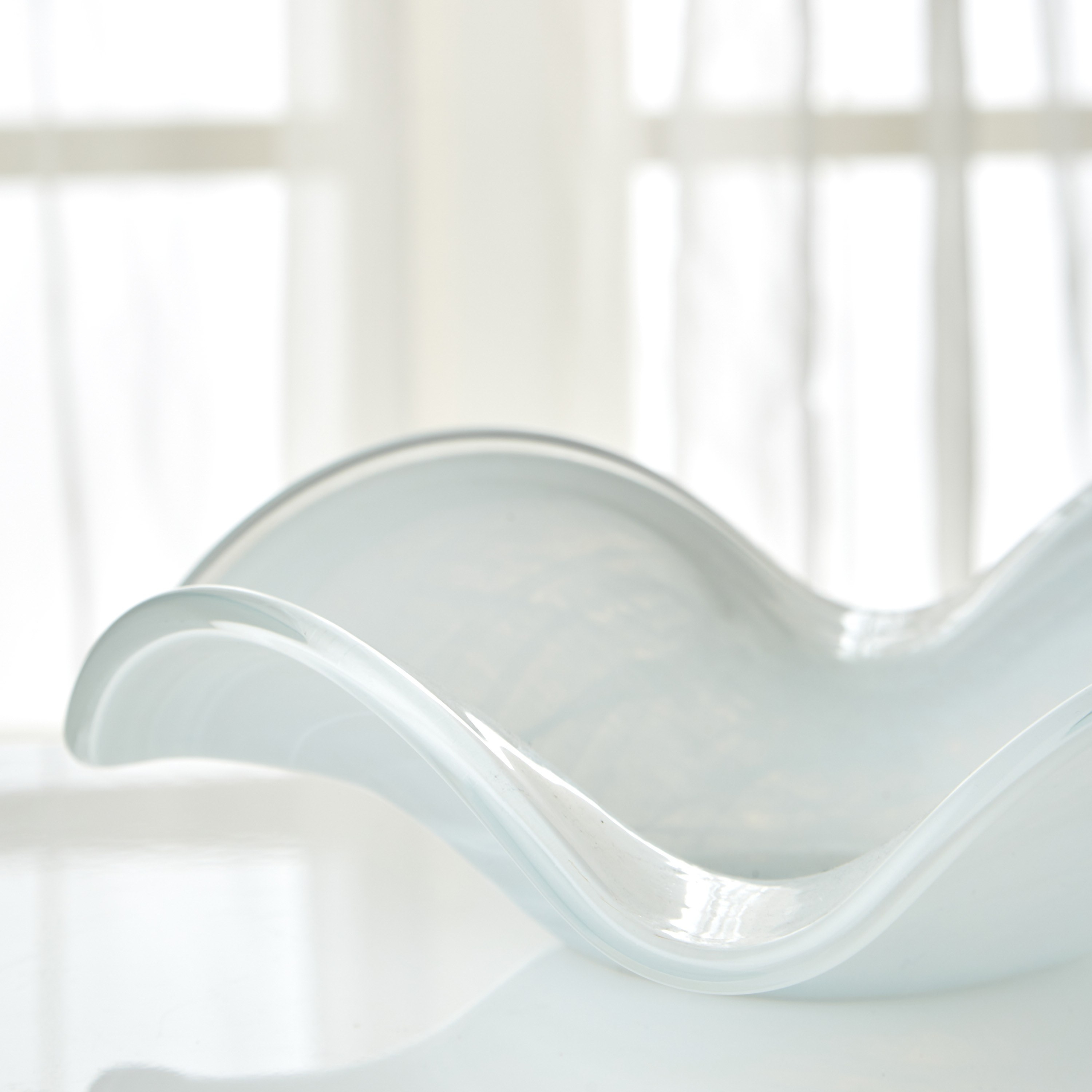 Iris Waves Glass Decorative Bowl - 32 cm-household-decor-vasesandbowls-image-3
