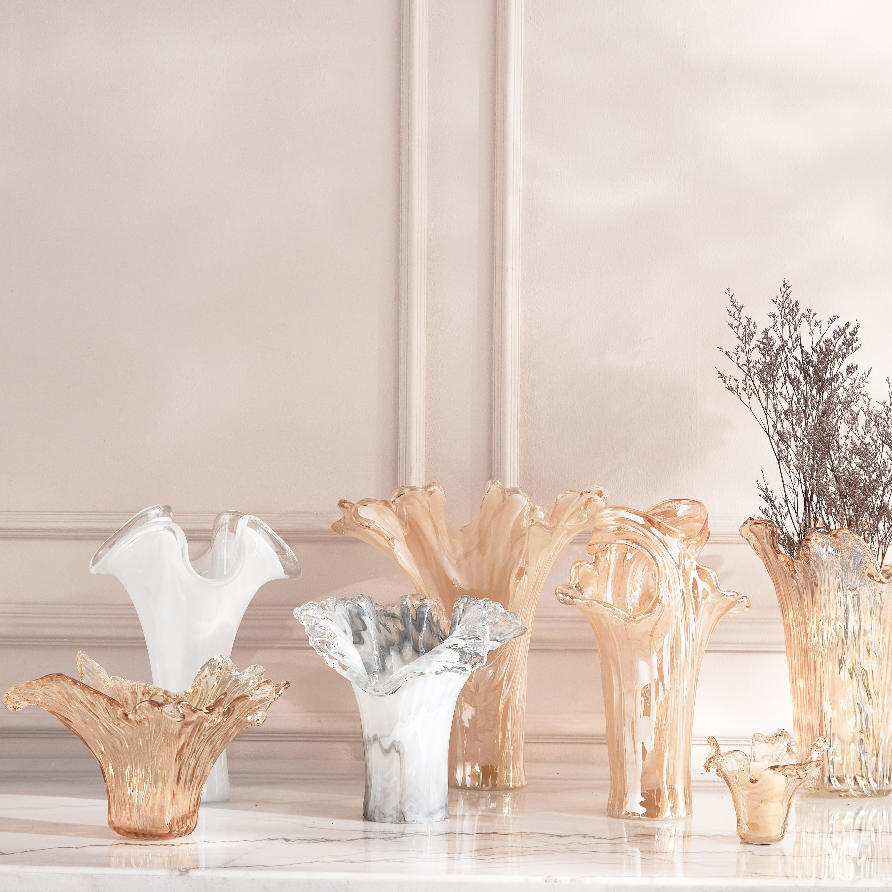 Radice Glass Vase - 20 cm-household-decor-vasesandbowls-image-4