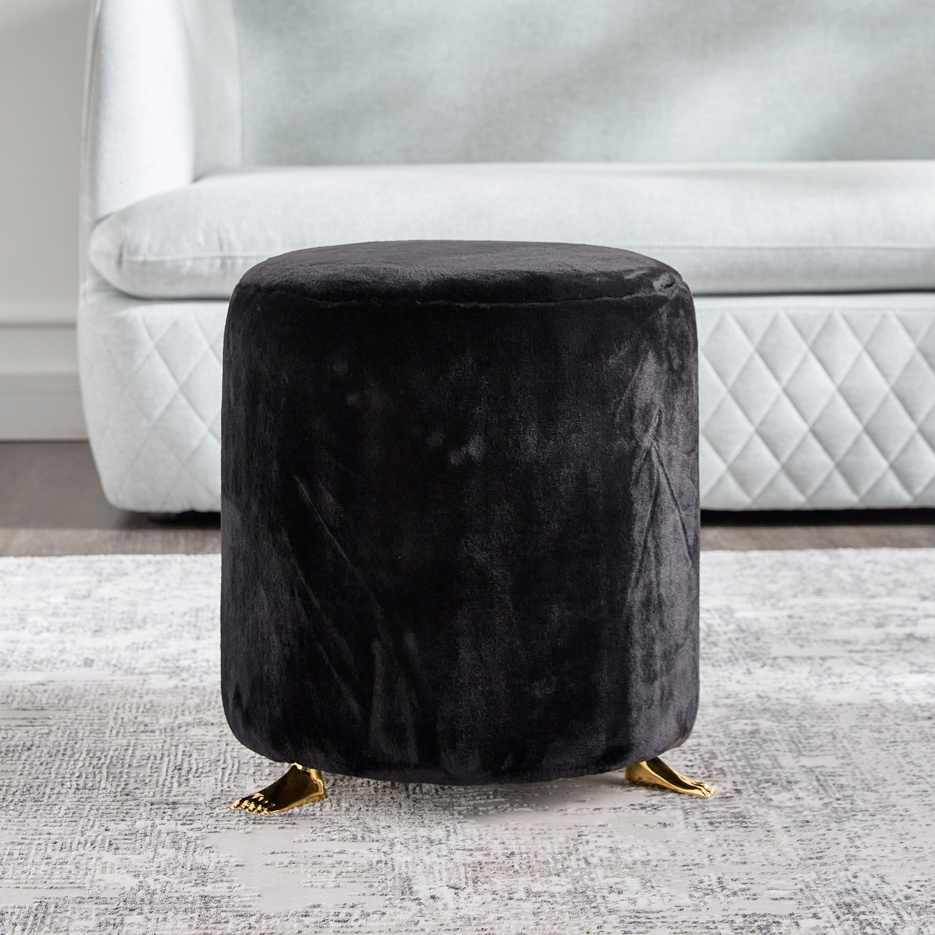 Birkin Velvet Ottoman