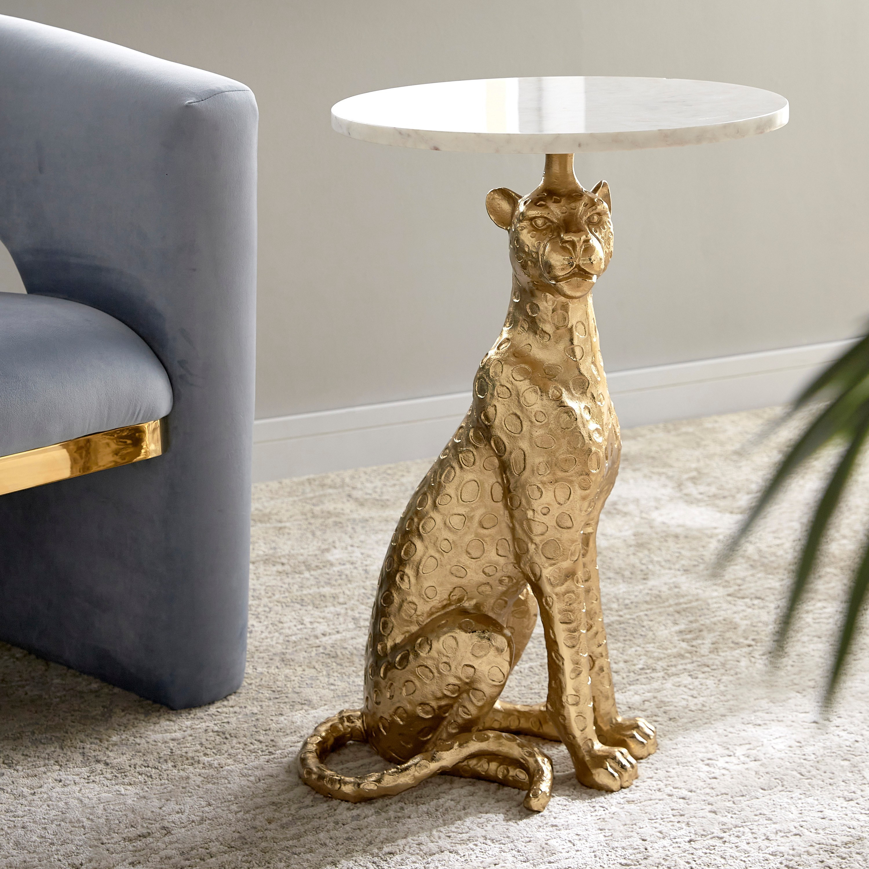 leopard side table dunelm