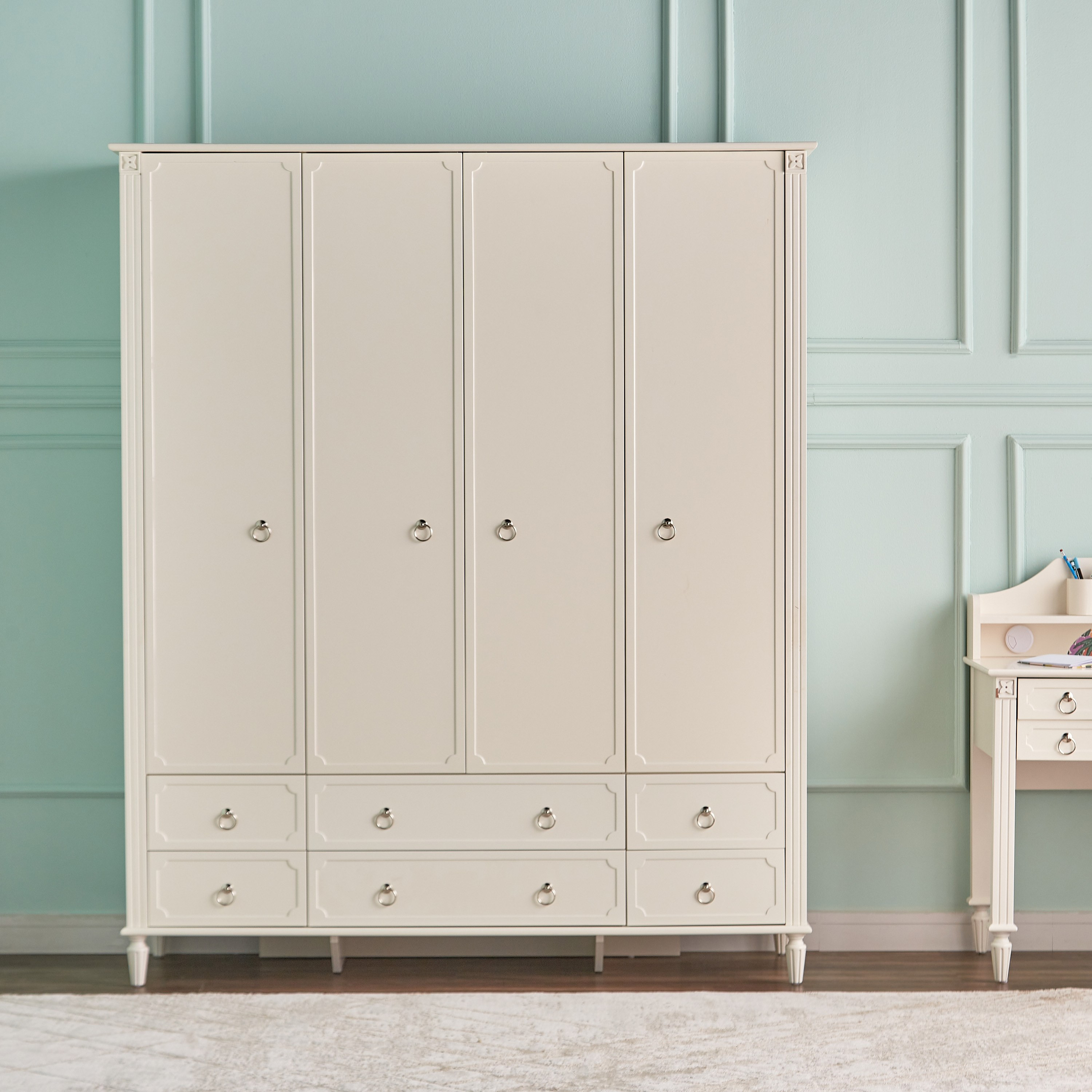 Shop Beatrice 4 Door Wardrobe with Drawers Online Home Centre UAE