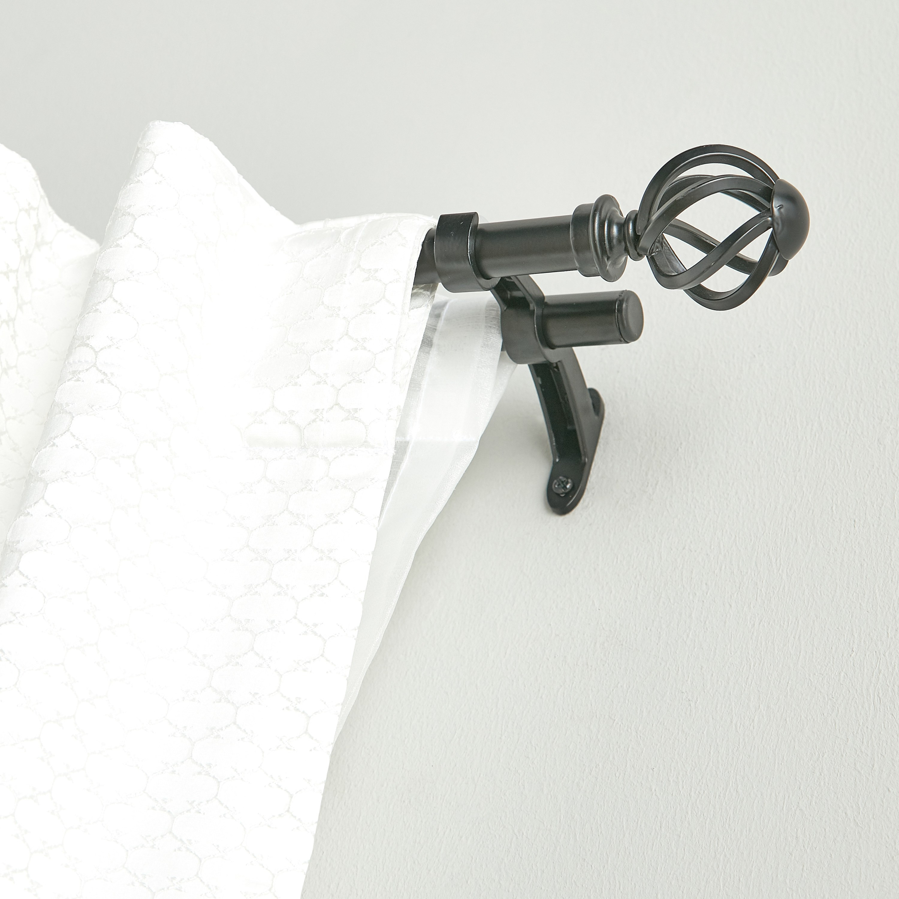 Wavy Ball Extendable Double Curtain Rod - 112-274 cm-household-windows-curtainrodsandaccessories-curtainrods-image-2