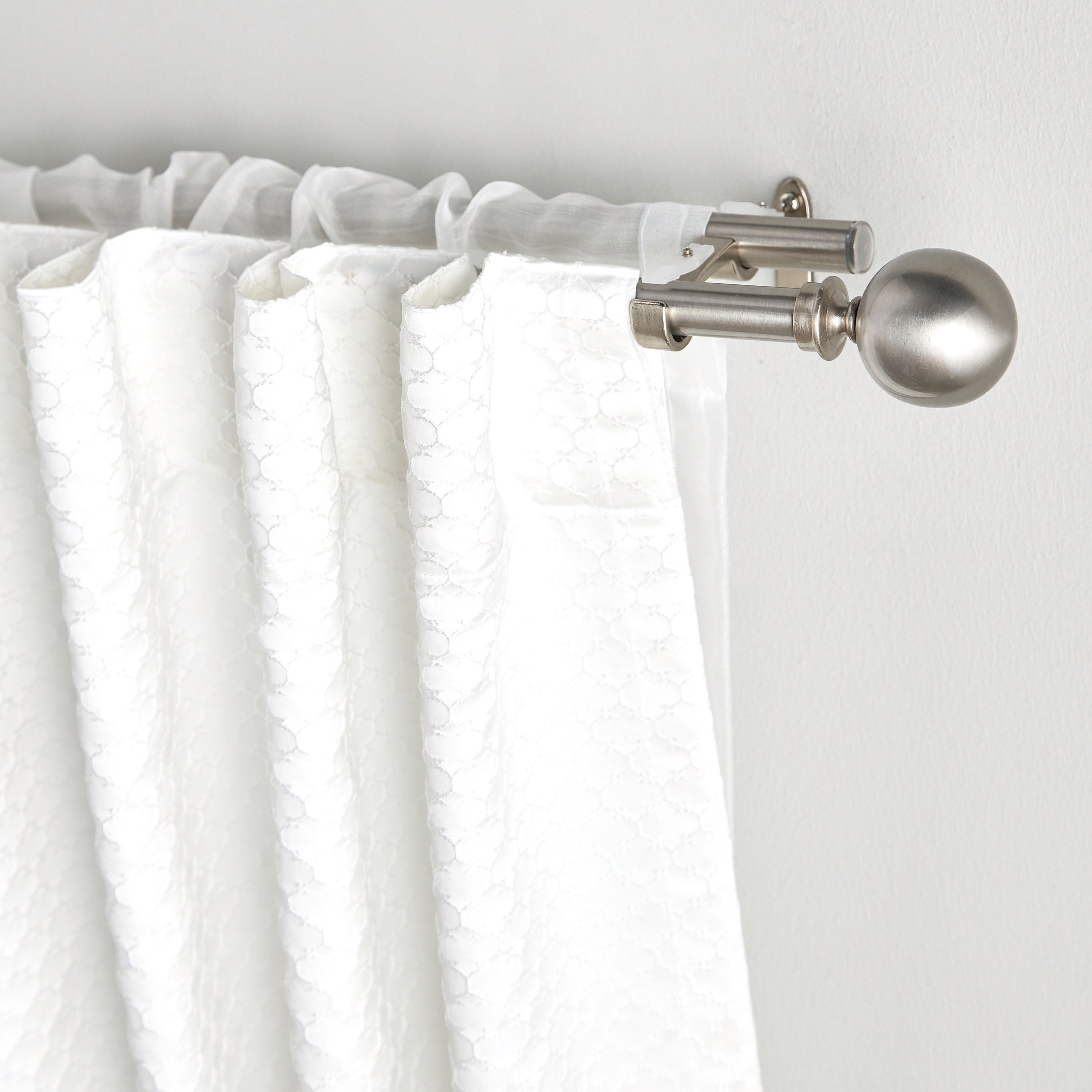 Onyx Ball Double Curtain Rod - 132-365 cm-household-windows-curtainrodsandaccessories-curtainrods-image-1