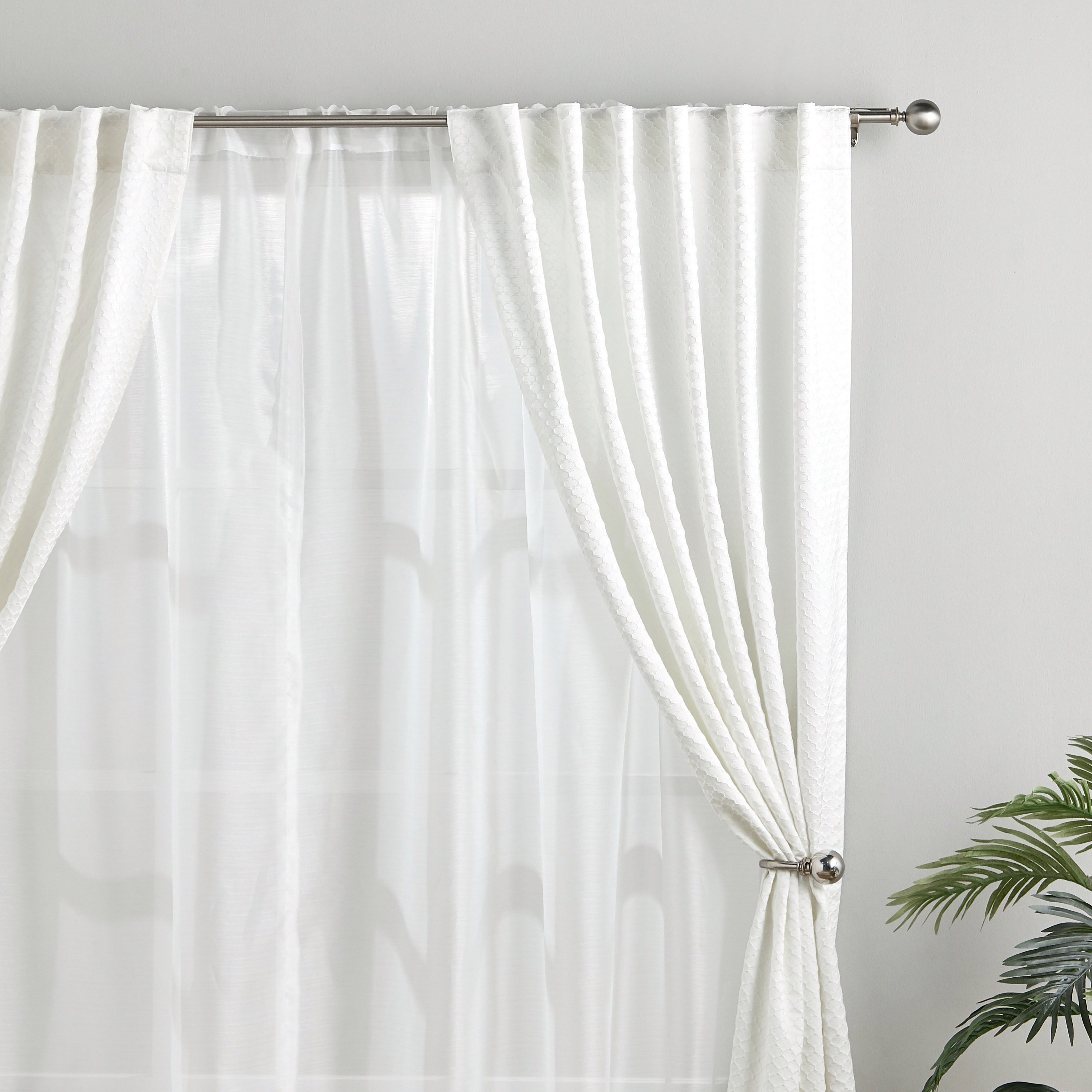 Onyx Ball Double Curtain Rod - 132-365 cm-household-windows-curtainrodsandaccessories-curtainrods-image-4