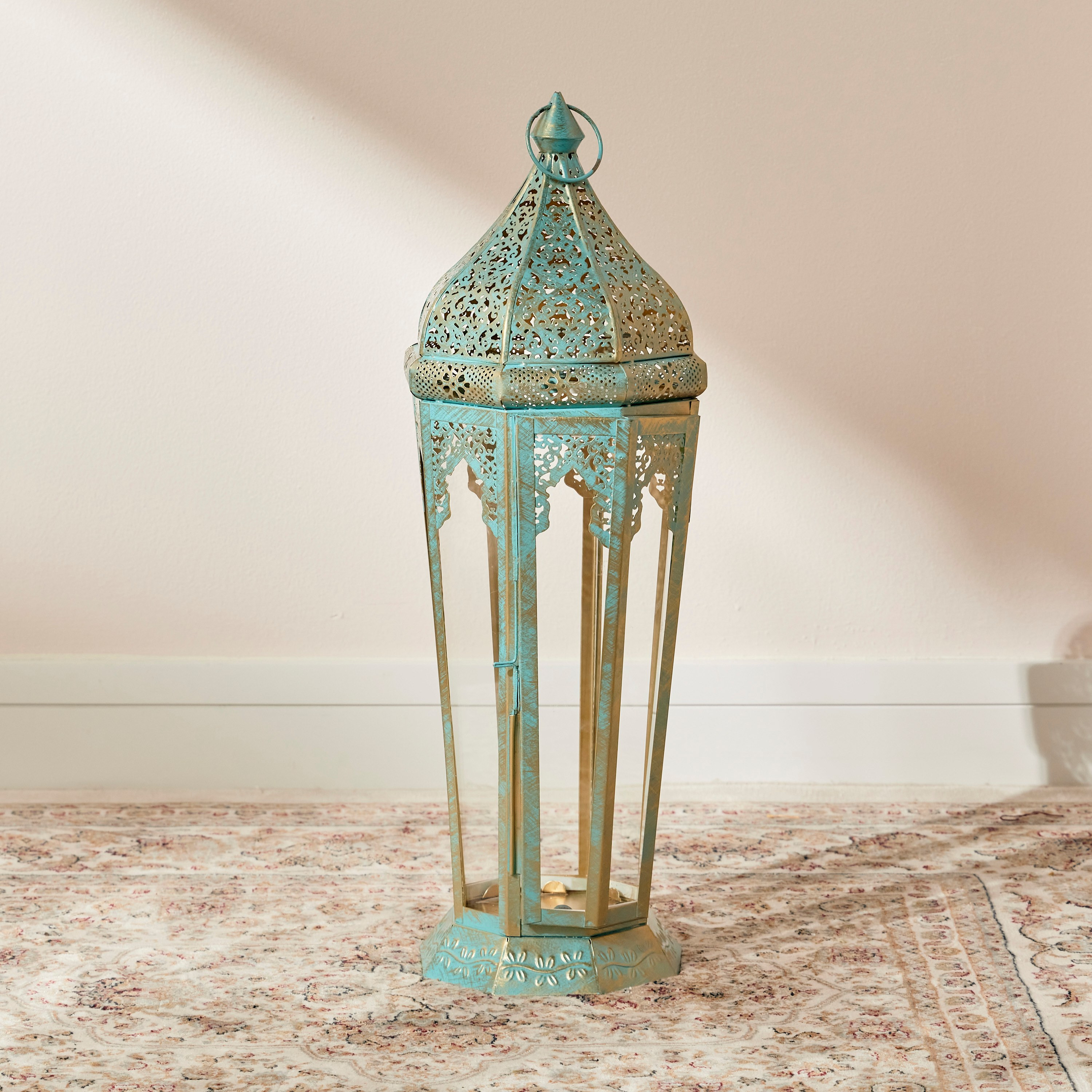Hassan Metal Table Lantern - 56 cm-household-decor-candleholdersandlanterns-image-1