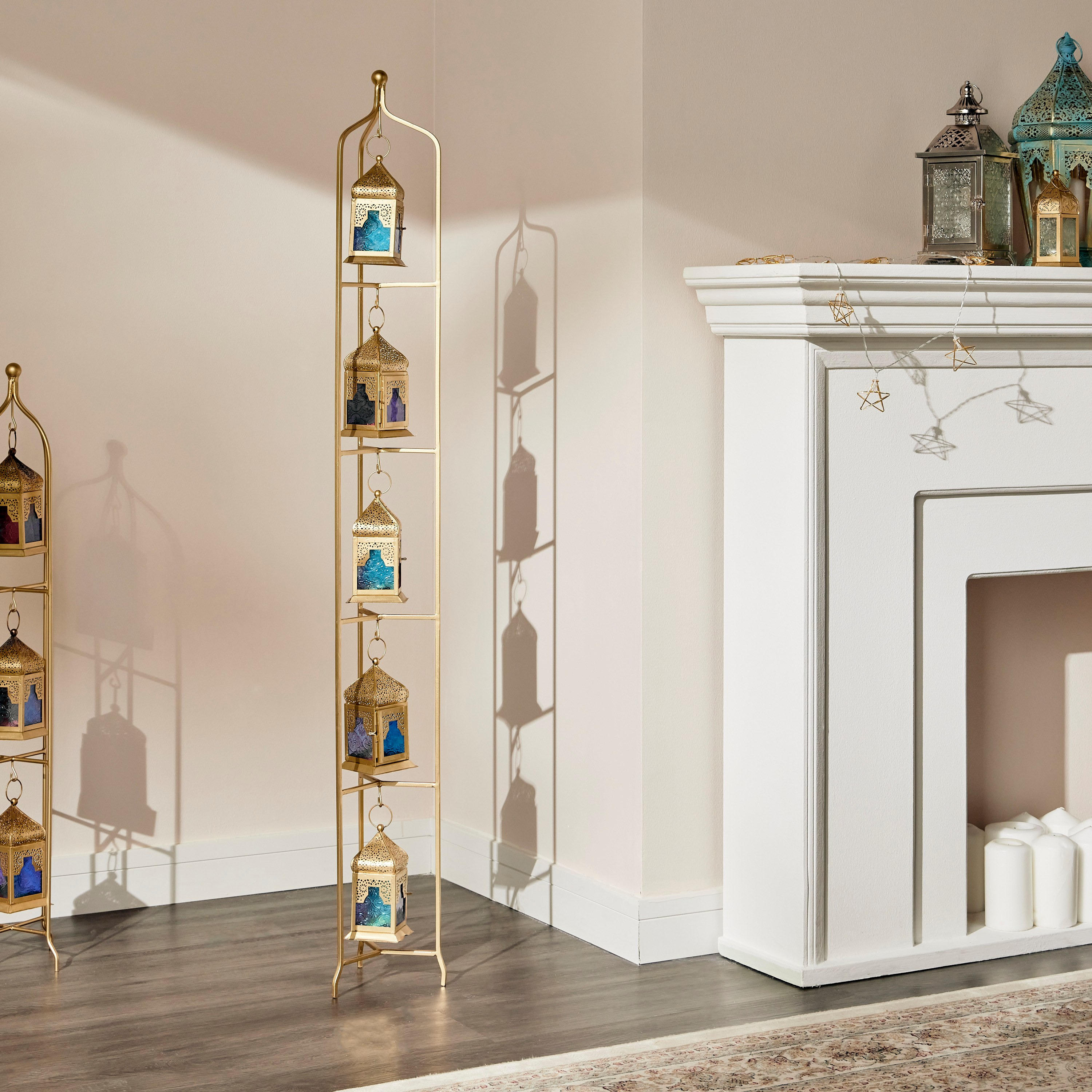 Lamis 5-Hanging Tealight Lantern Stand - 143 cm-household-decor-candleholdersandlanterns-image-1